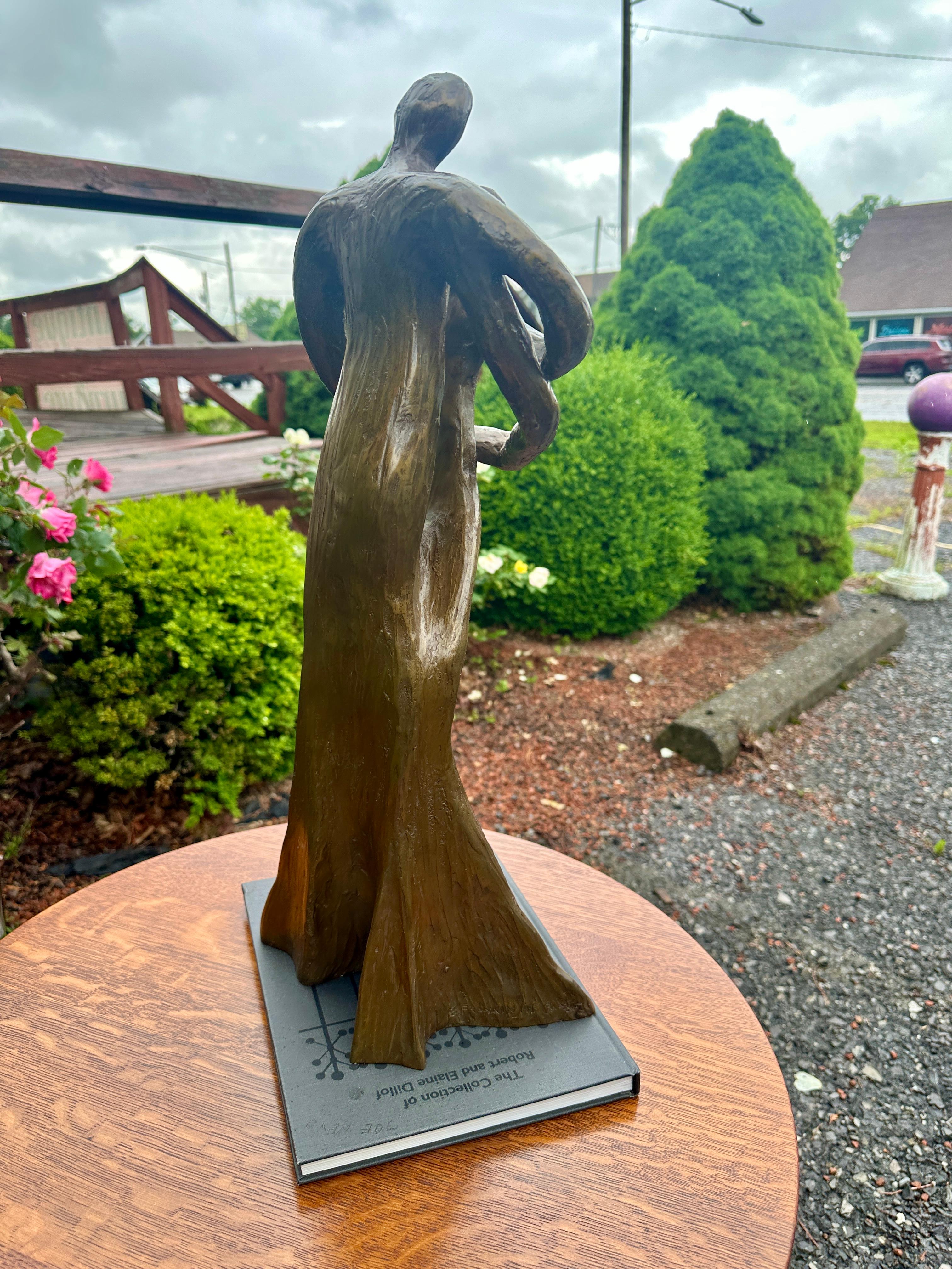 American Mid-Century Modernist Bronze of Mother and Child - W8391               20%  SALE For Sale