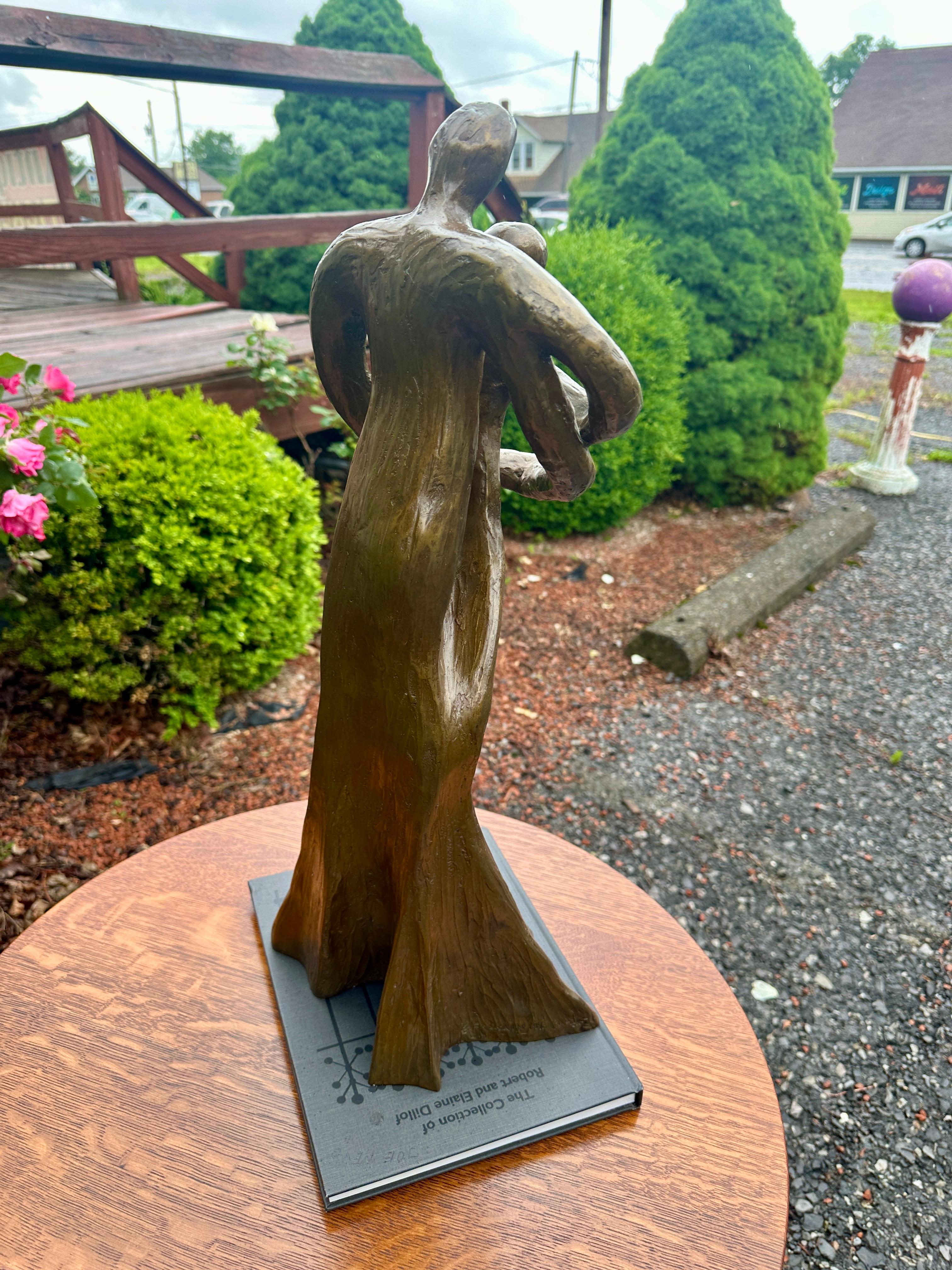 Mid-Century Modernist Bronze of Mother and Child - W8391               20%  SALE In Good Condition For Sale In Shamokin Dam, PA