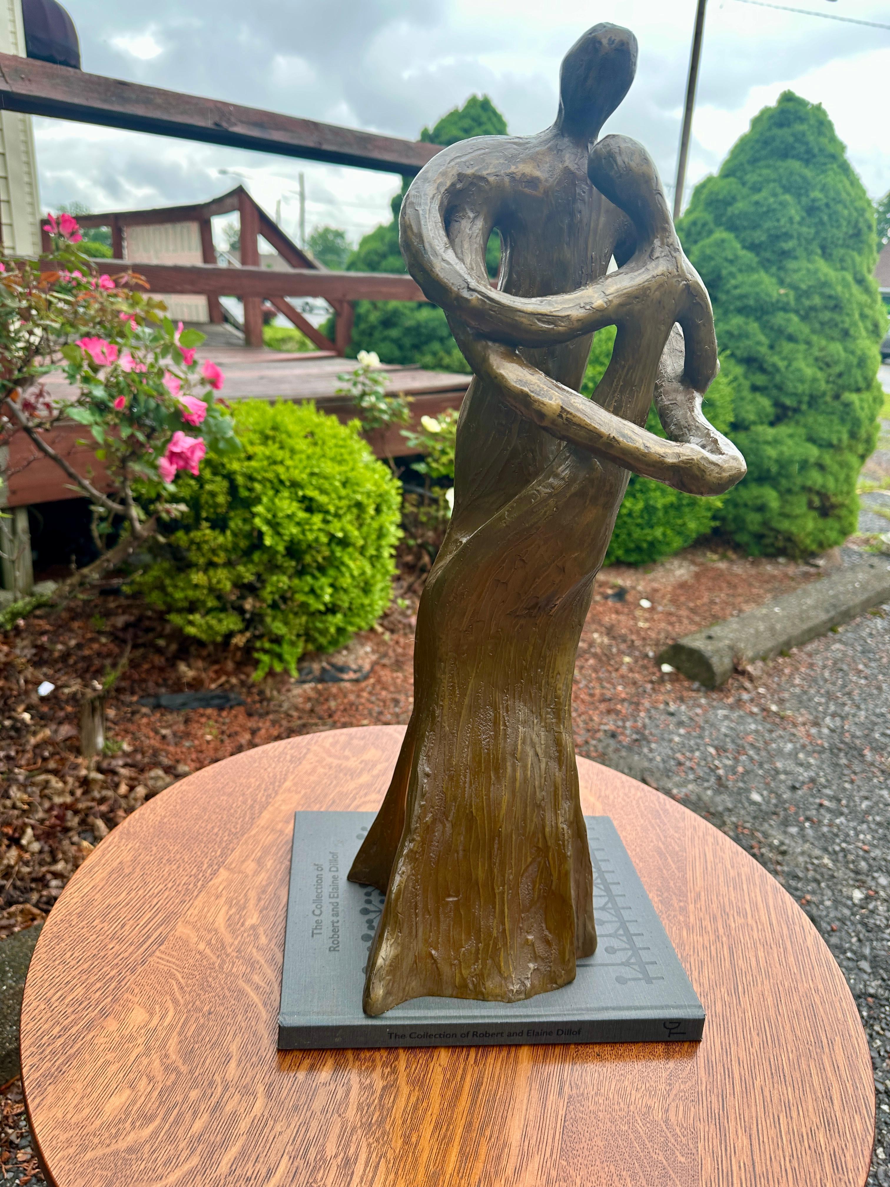 Mid-Century Modernist Bronze of Mother and Child - W8391               20%  SALE For Sale 2