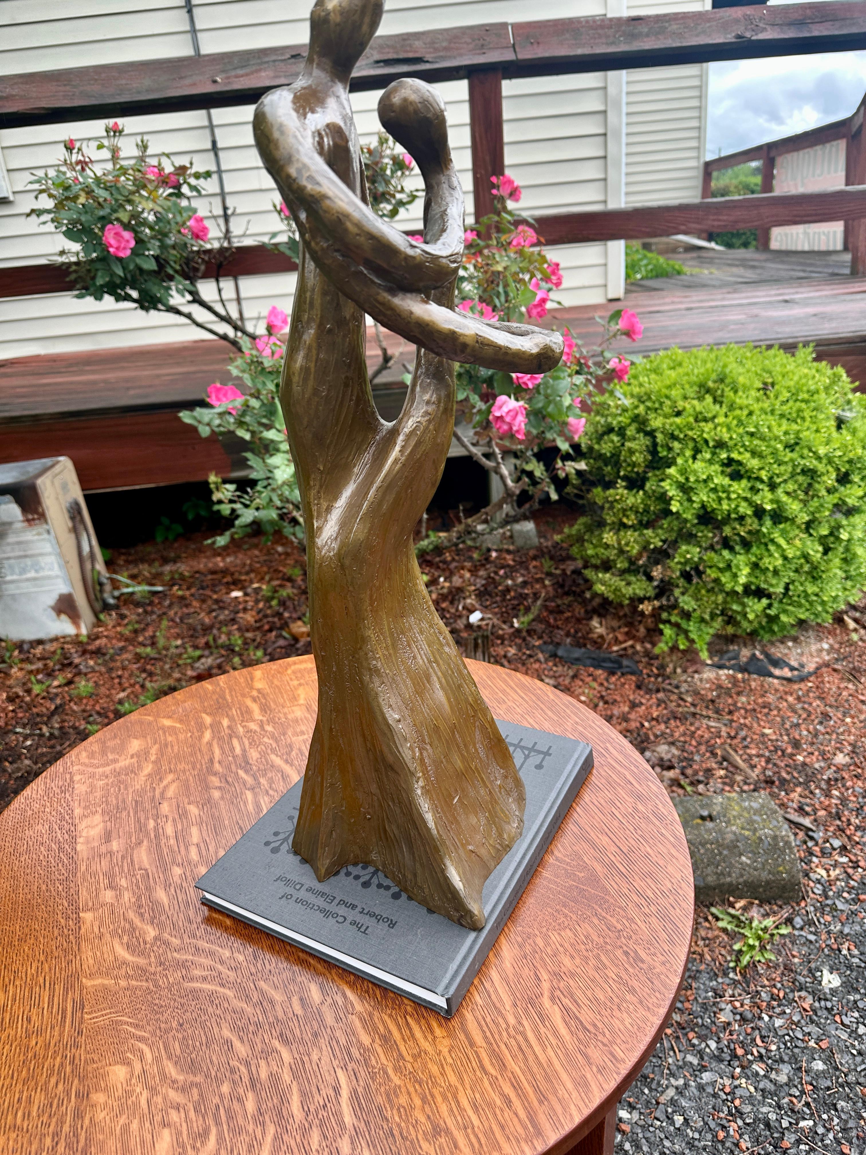 Mid-Century Modernist Bronze of Mother and Child - W8391               20%  SALE For Sale 3
