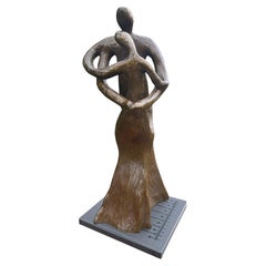 Mid-Century Modernist Bronze of Mother and Child - W8391