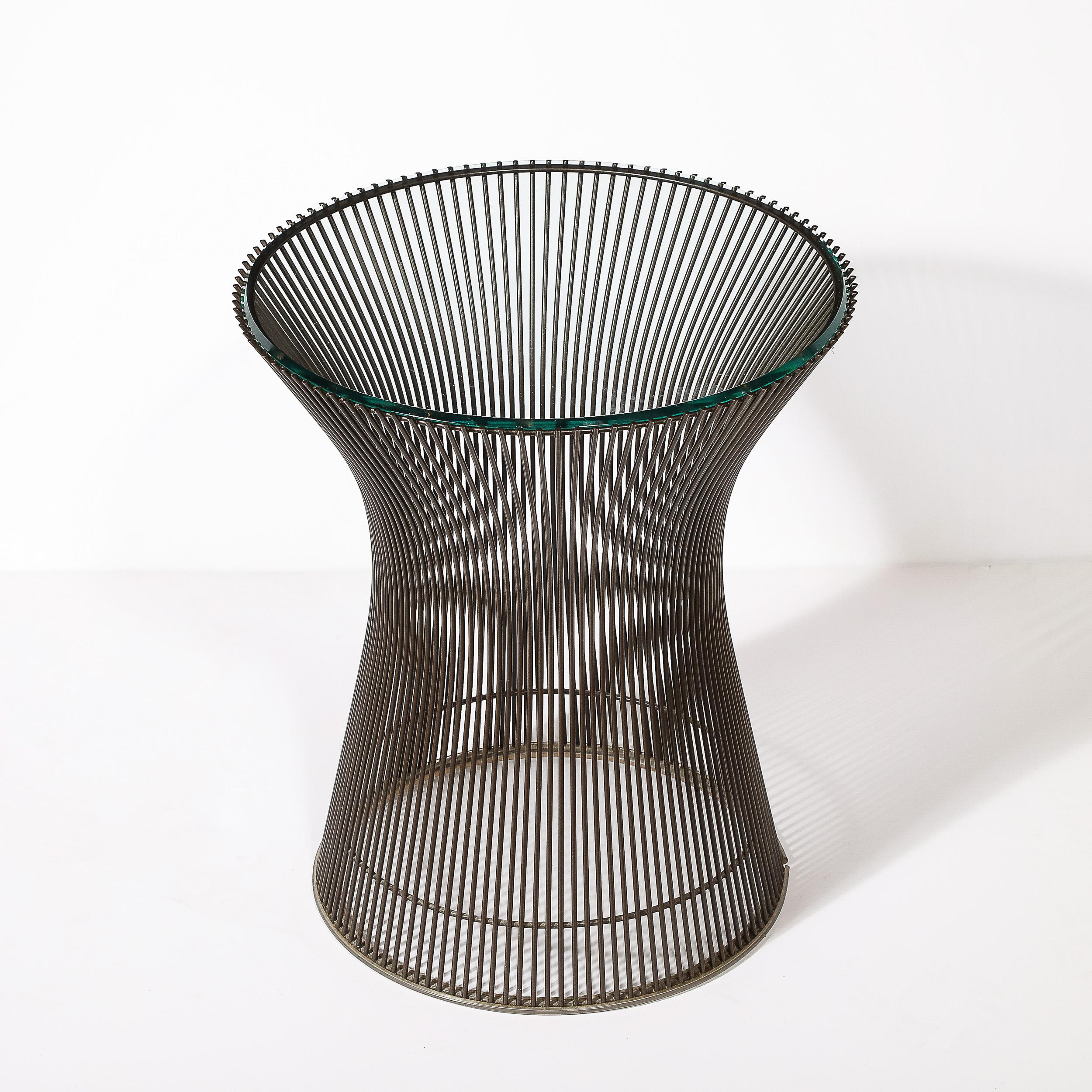 Modernistischer beistelltisch aus bronze aus der mitte des jahrhunderts von Warren Platner im Angebot 4