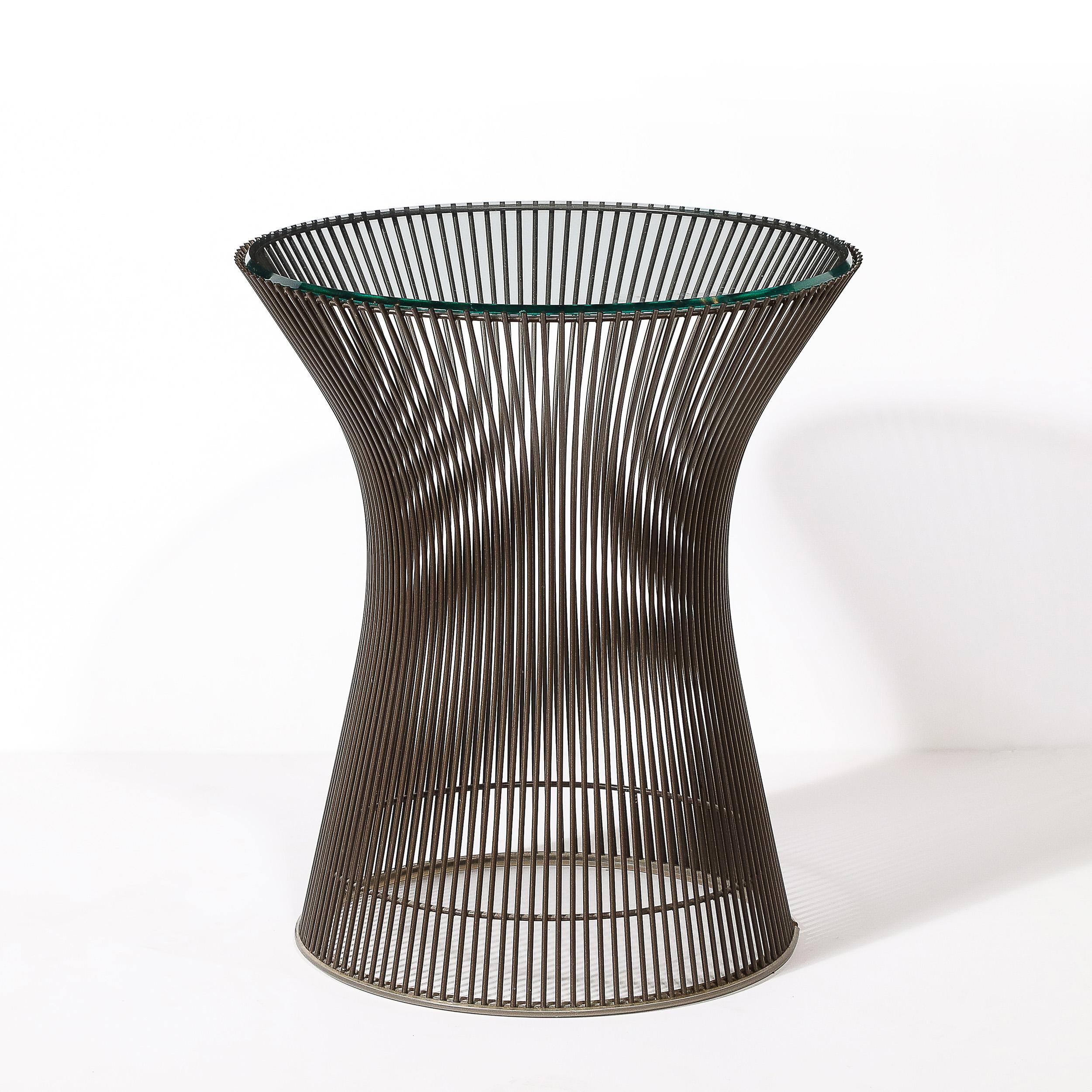Modernistischer beistelltisch aus bronze aus der mitte des jahrhunderts von Warren Platner im Angebot 5