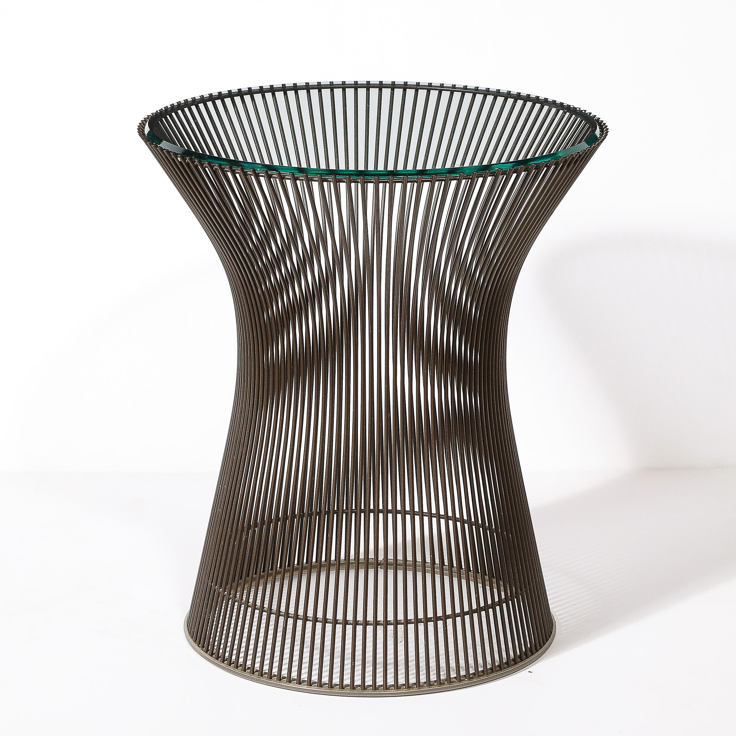 Modernistischer beistelltisch aus bronze aus der mitte des jahrhunderts von Warren Platner im Zustand „Hervorragend“ im Angebot in New York, NY