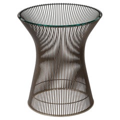 Mesa auxiliar de bronce modernista de mediados de siglo de Warren Platner
