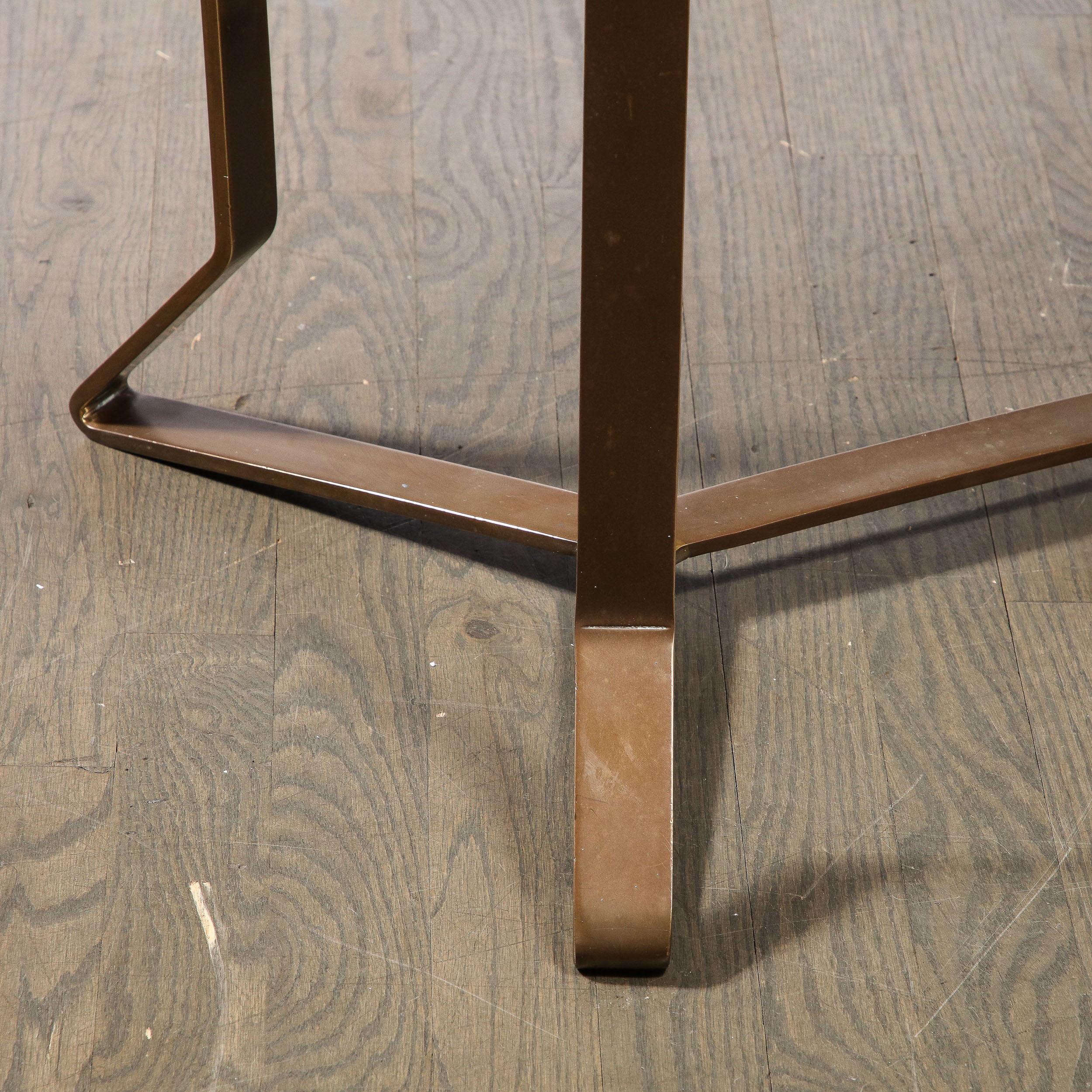 Mid-20th Century Mid-Century Modernist Bronze & Smoked Glass Cocktail / Occasional  Table  For Sale