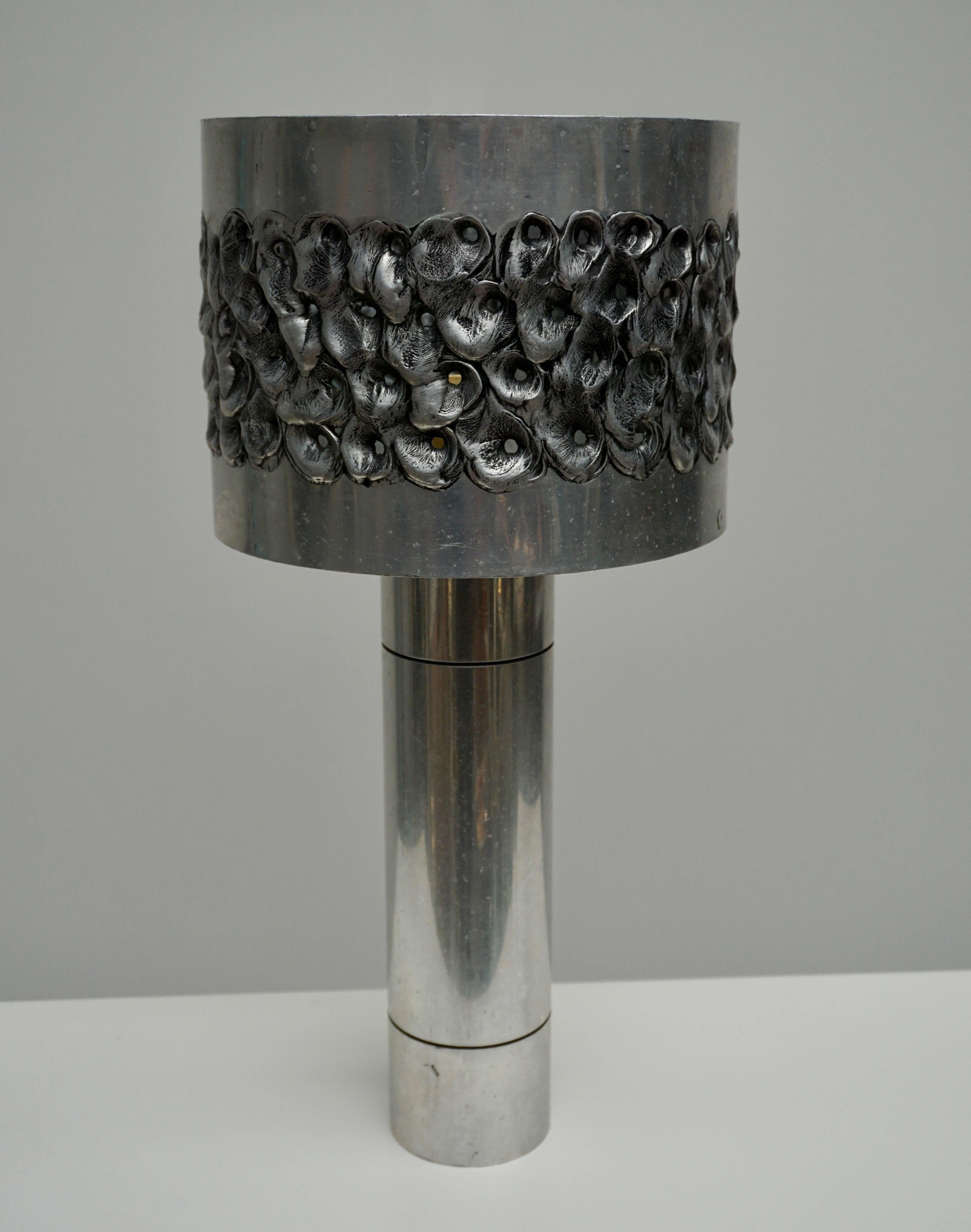 Italian Mid-Century Modernist Brutalist Table Lamp by Willy Luyckx For Sale