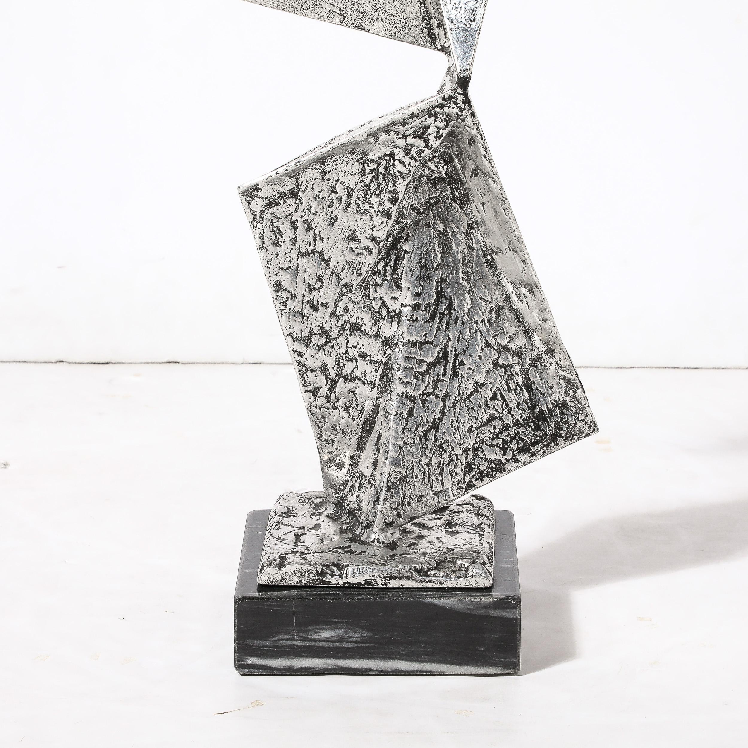 Sculpture abstraite moderniste du milieu du siècle dernier en aluminium moulé et soudé d'Arthur Court en vente 2