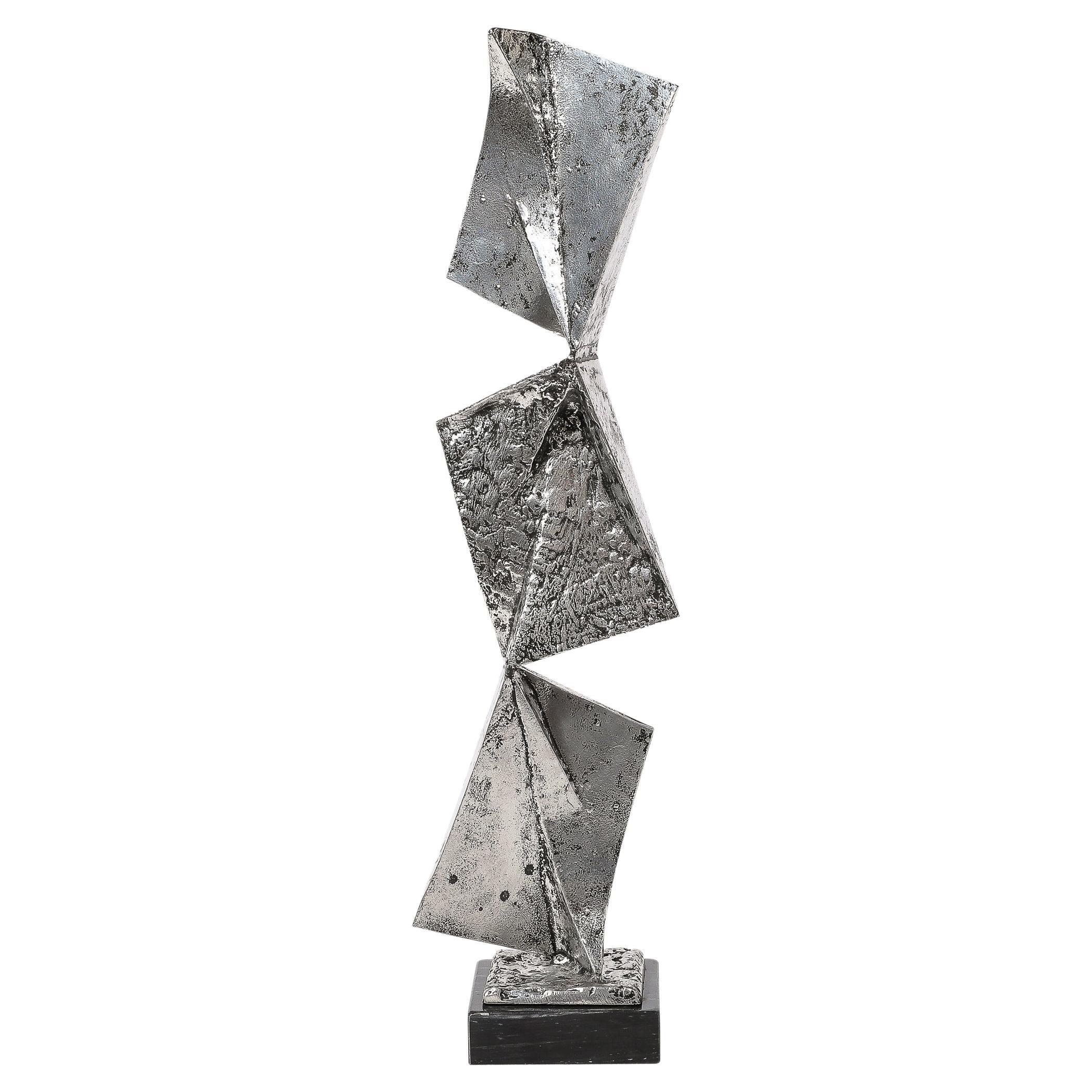 Sculpture abstraite moderniste du milieu du siècle dernier en aluminium moulé et soudé d'Arthur Court