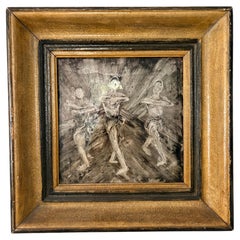 Mid-Century Modernist Ceramic Plaque of Three Ballet Dancers, Zurich, circa 1950