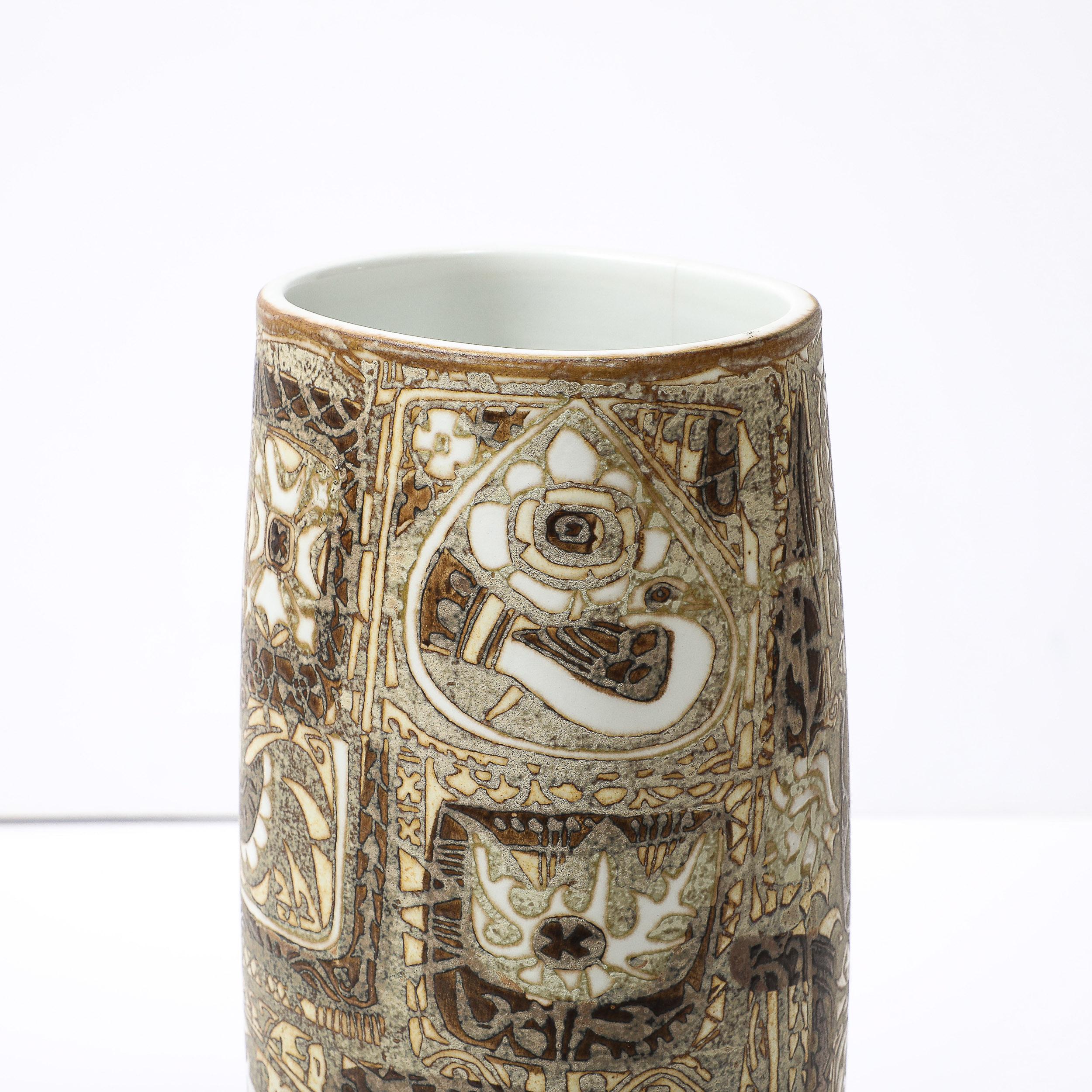 Vaso in ceramica modernista di metà secolo di Johanne Gerber per Royal Copenhagen in vendita 4