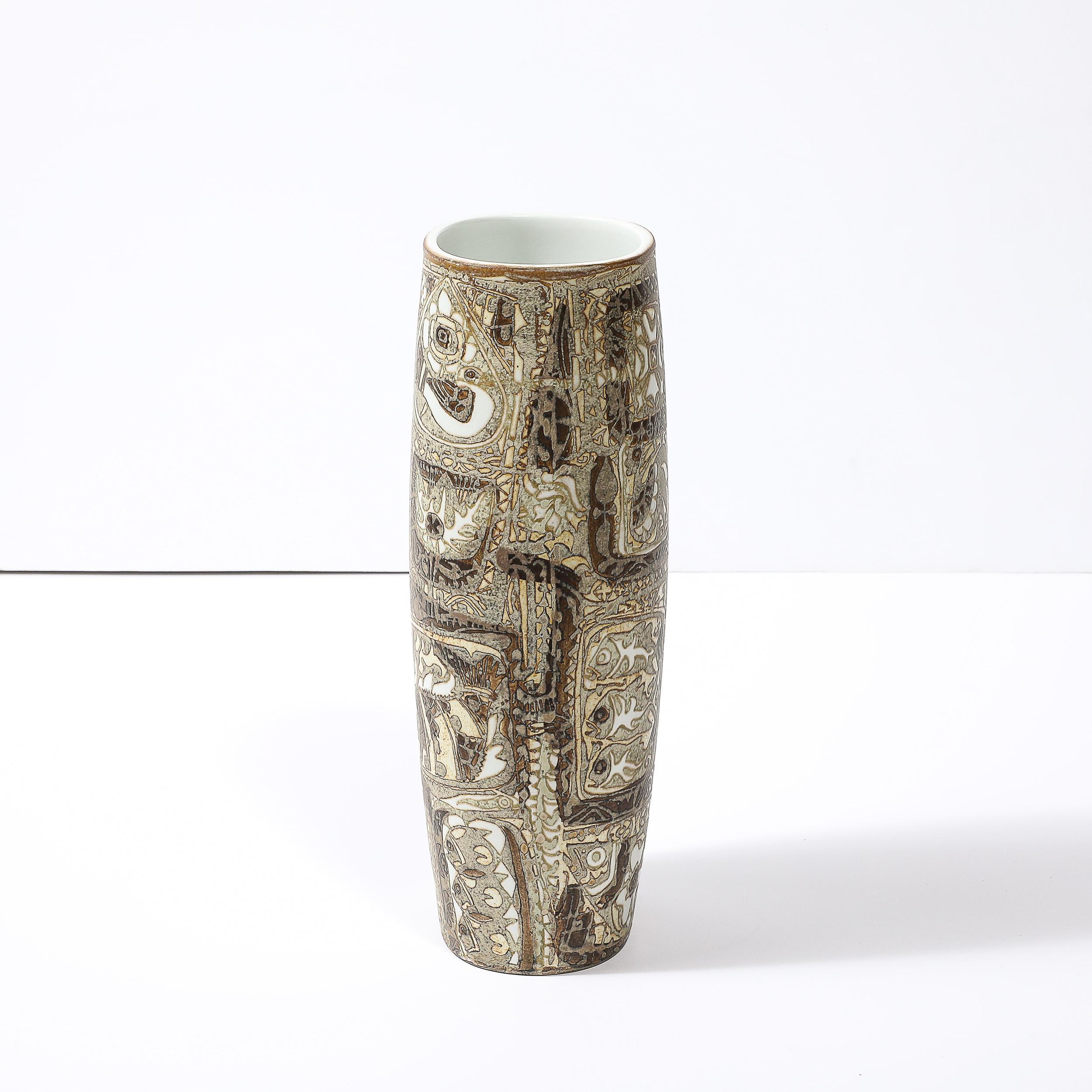 Vaso in ceramica modernista di metà secolo di Johanne Gerber per Royal Copenhagen in vendita 5