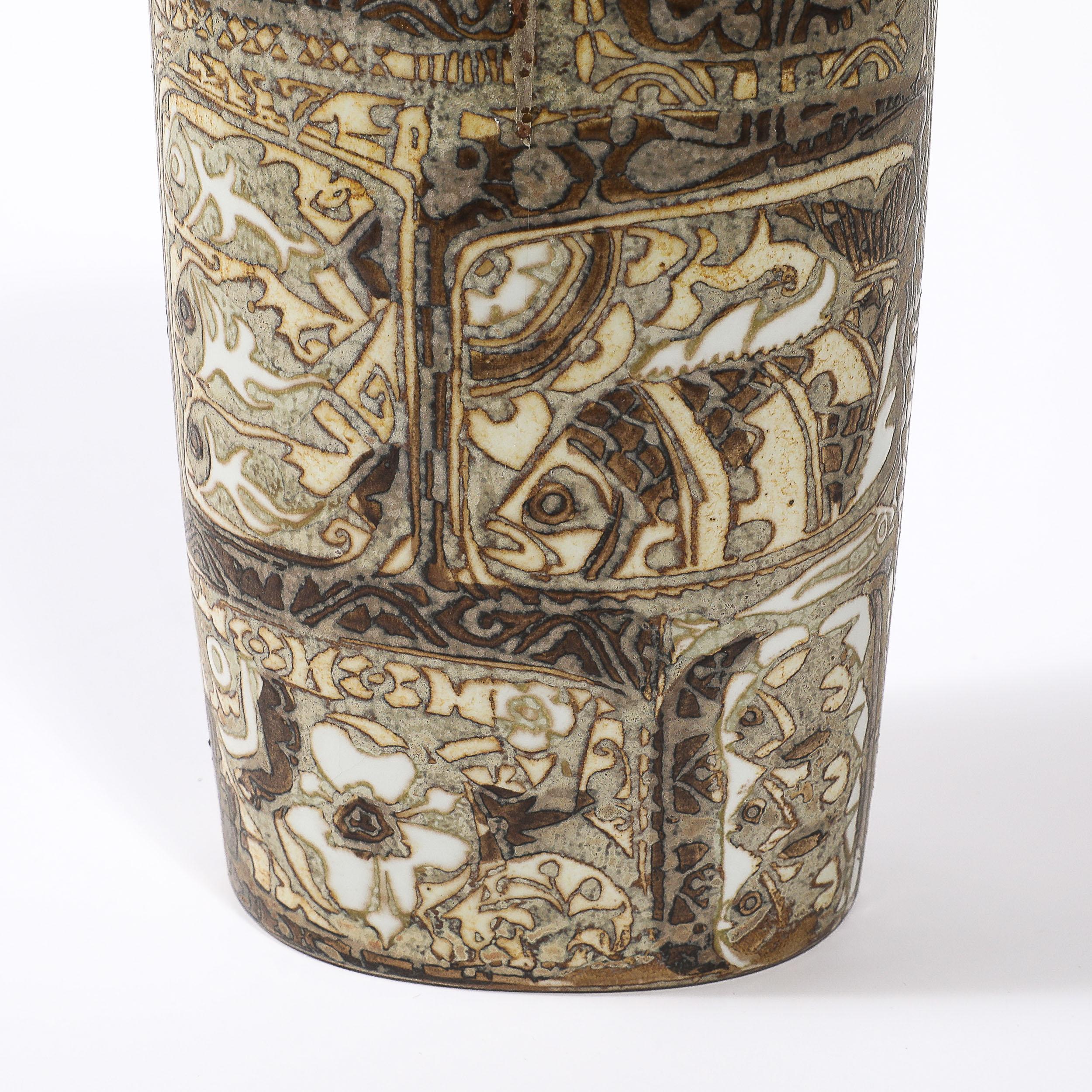 Mid-Century moderno Vaso in ceramica modernista di metà secolo di Johanne Gerber per Royal Copenhagen in vendita