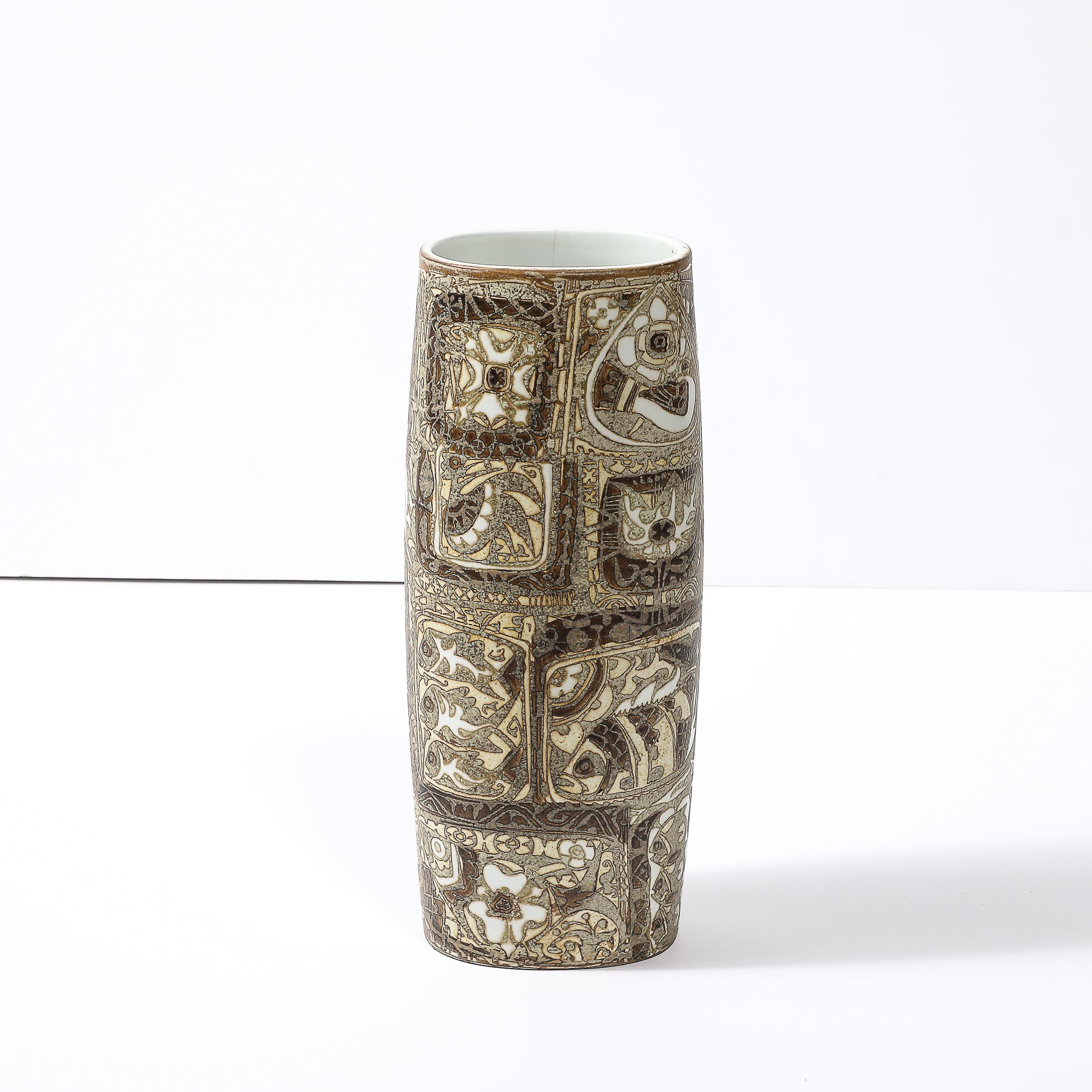 Ceramica Vaso in ceramica modernista di metà secolo di Johanne Gerber per Royal Copenhagen in vendita