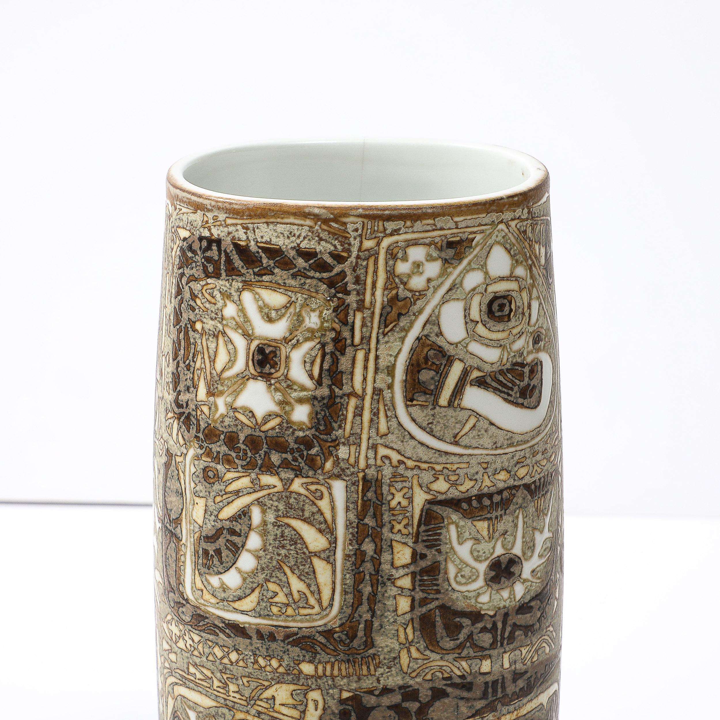 Vaso in ceramica modernista di metà secolo di Johanne Gerber per Royal Copenhagen in vendita 1