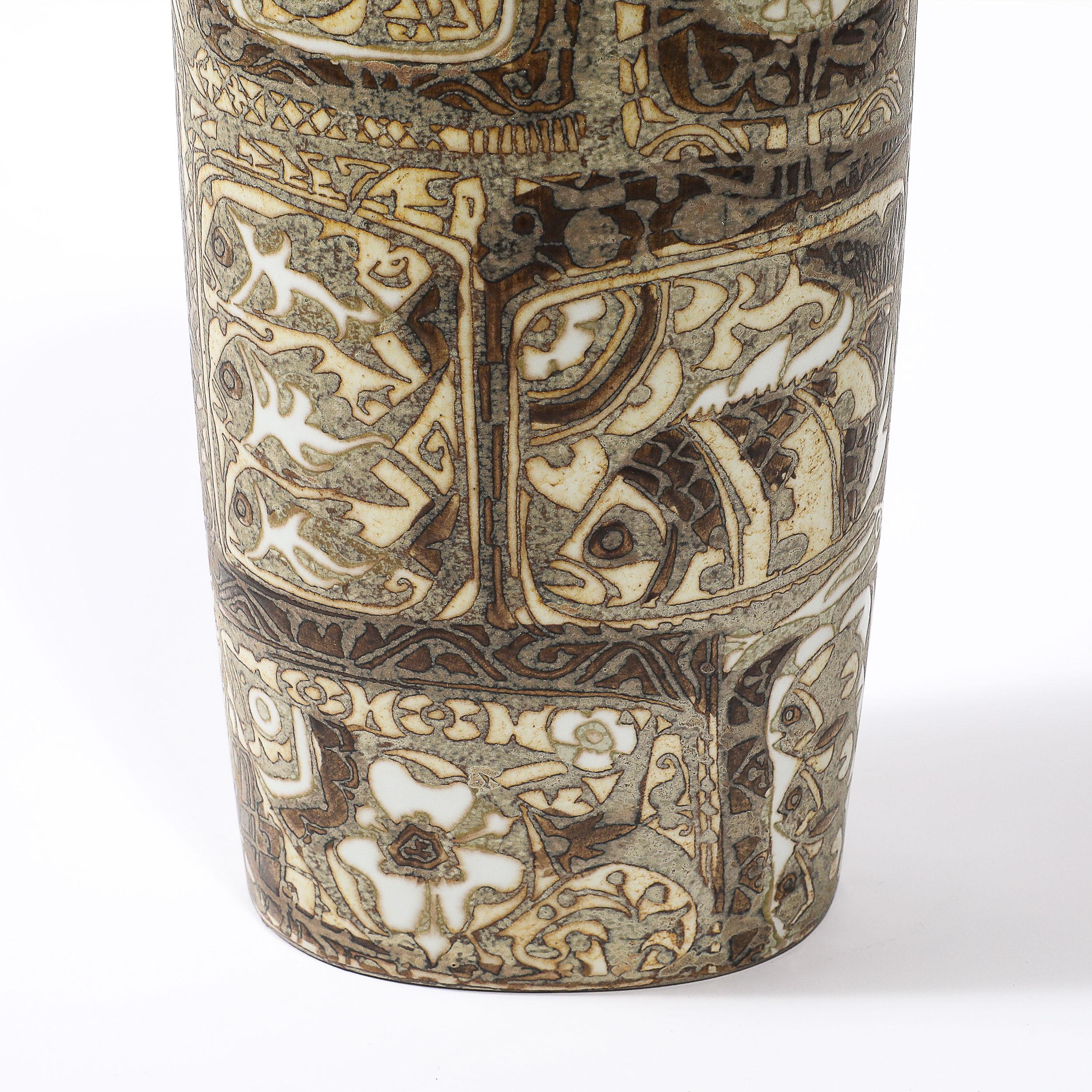 Vaso in ceramica modernista di metà secolo di Johanne Gerber per Royal Copenhagen in vendita 2