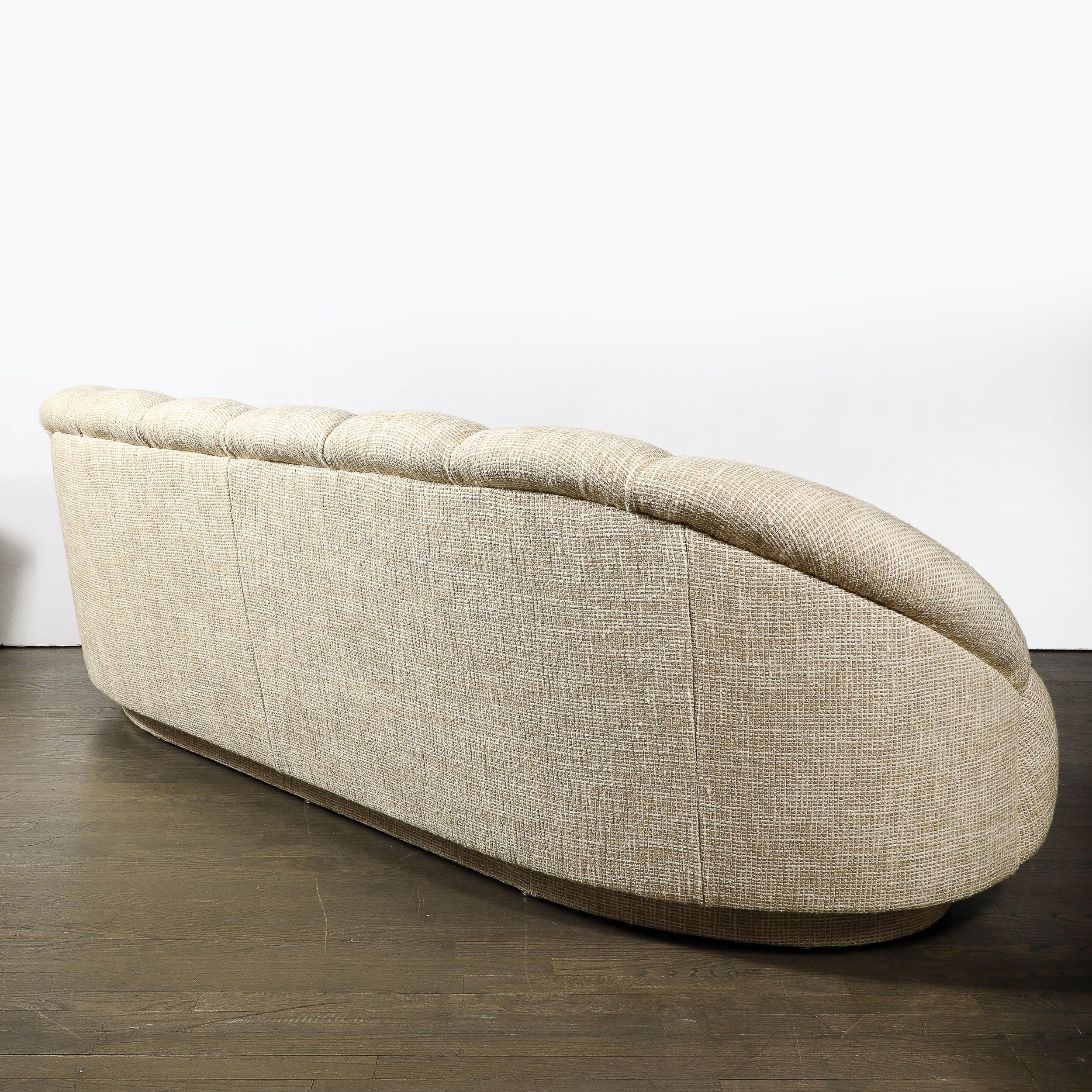 Mid-Century Modernist Channel Form Cloud Sofa in Holly Hunt Fabric by A Rudin For Sale 6
