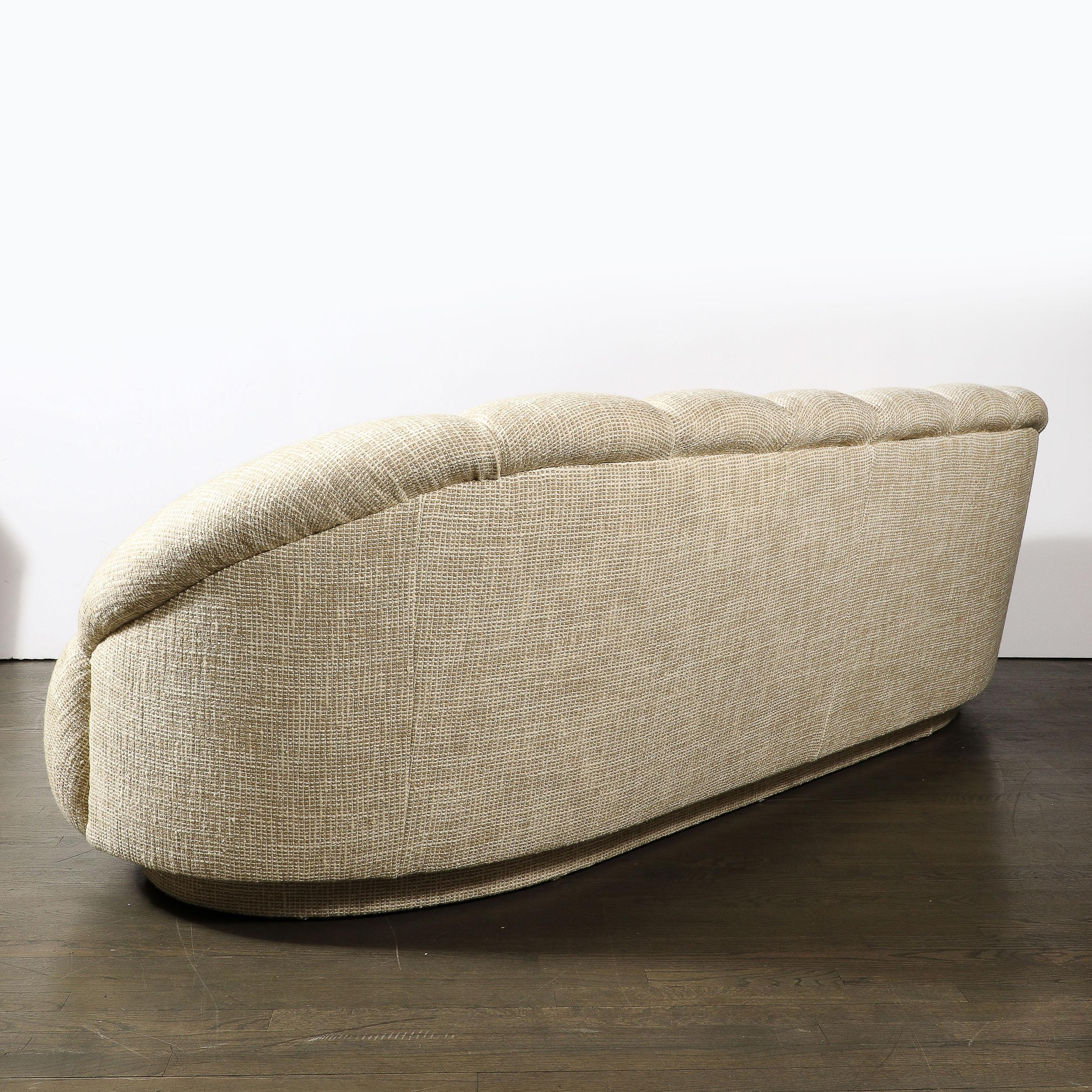 Mid-Century Modernist Channel Form Cloud Sofa in Holly Hunt Fabric by A Rudin For Sale 4