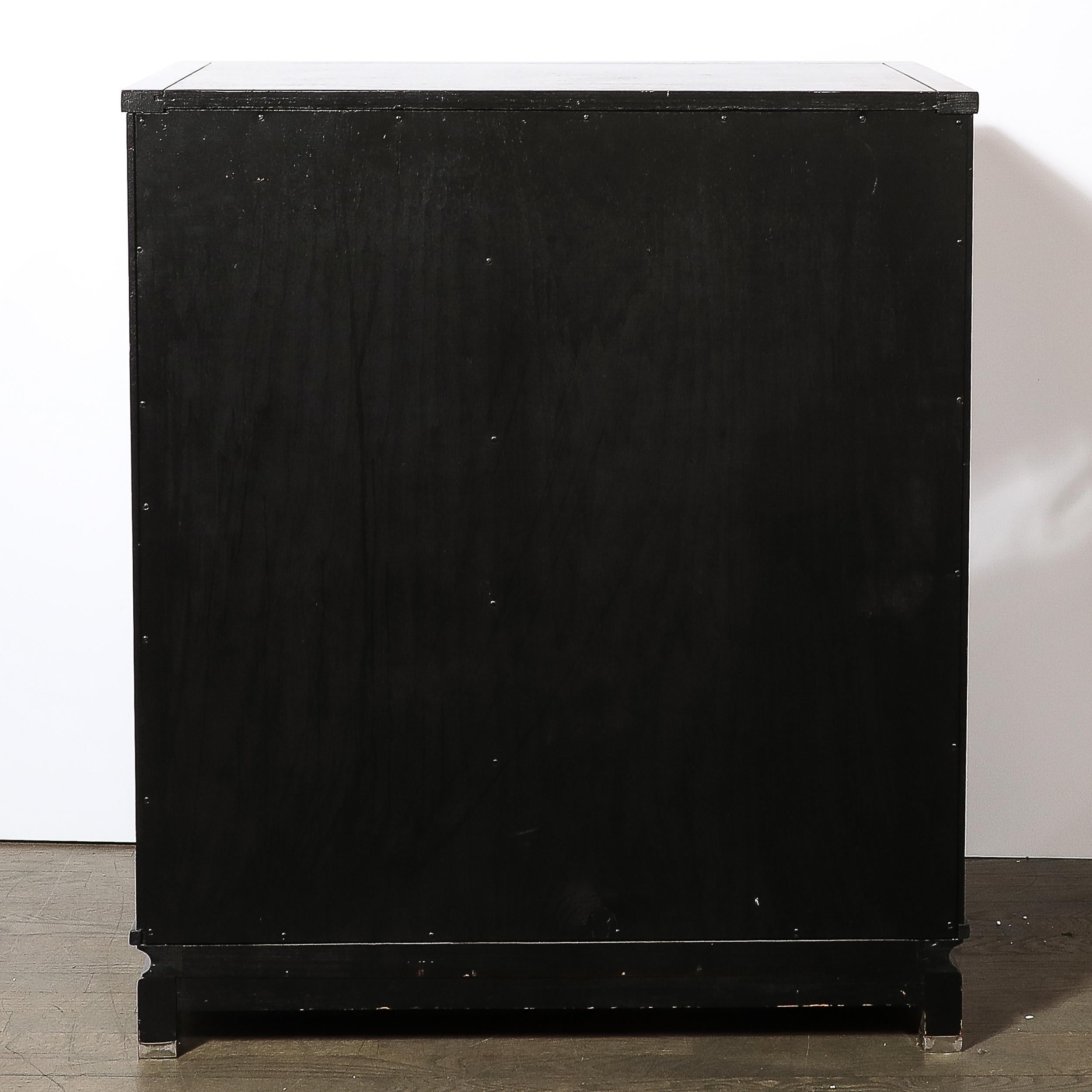 Mid-Century Modernist Chest of Drawers in Ebonized Walnut  For Sale 7