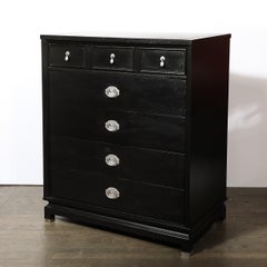 Mid-Century Modernist Chest of Drawers in Ebonized Walnut