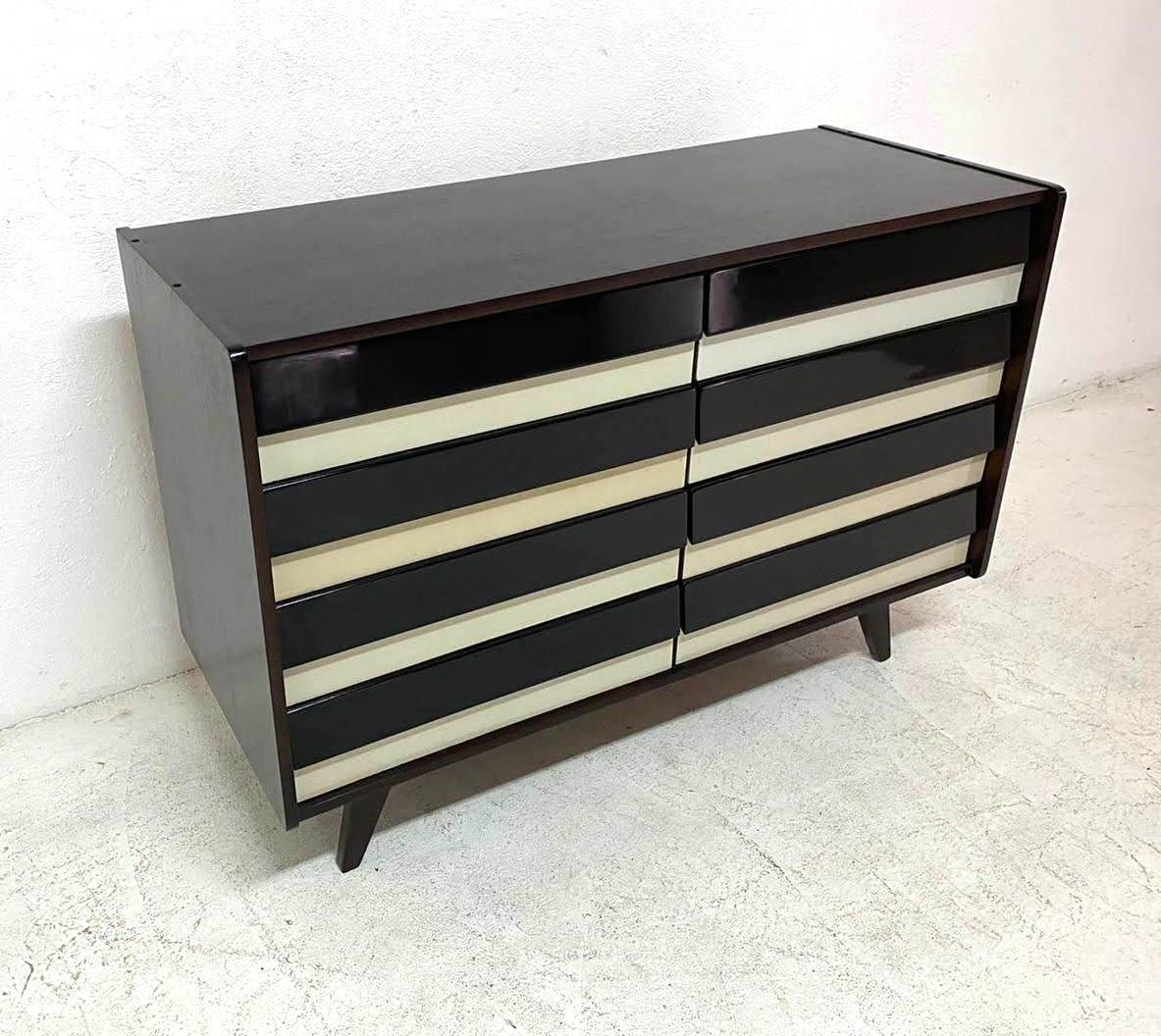 Mid-Century Modernist Chest of Drawers No U-453, by Jiří Jiroutek, Czechoslovak For Sale 2