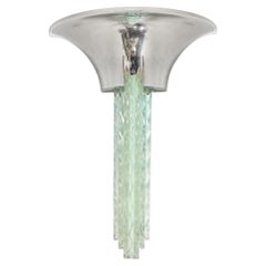 Mid-Century Modernist Chrome & Lucite Waterfall Sconce by Karl Springer