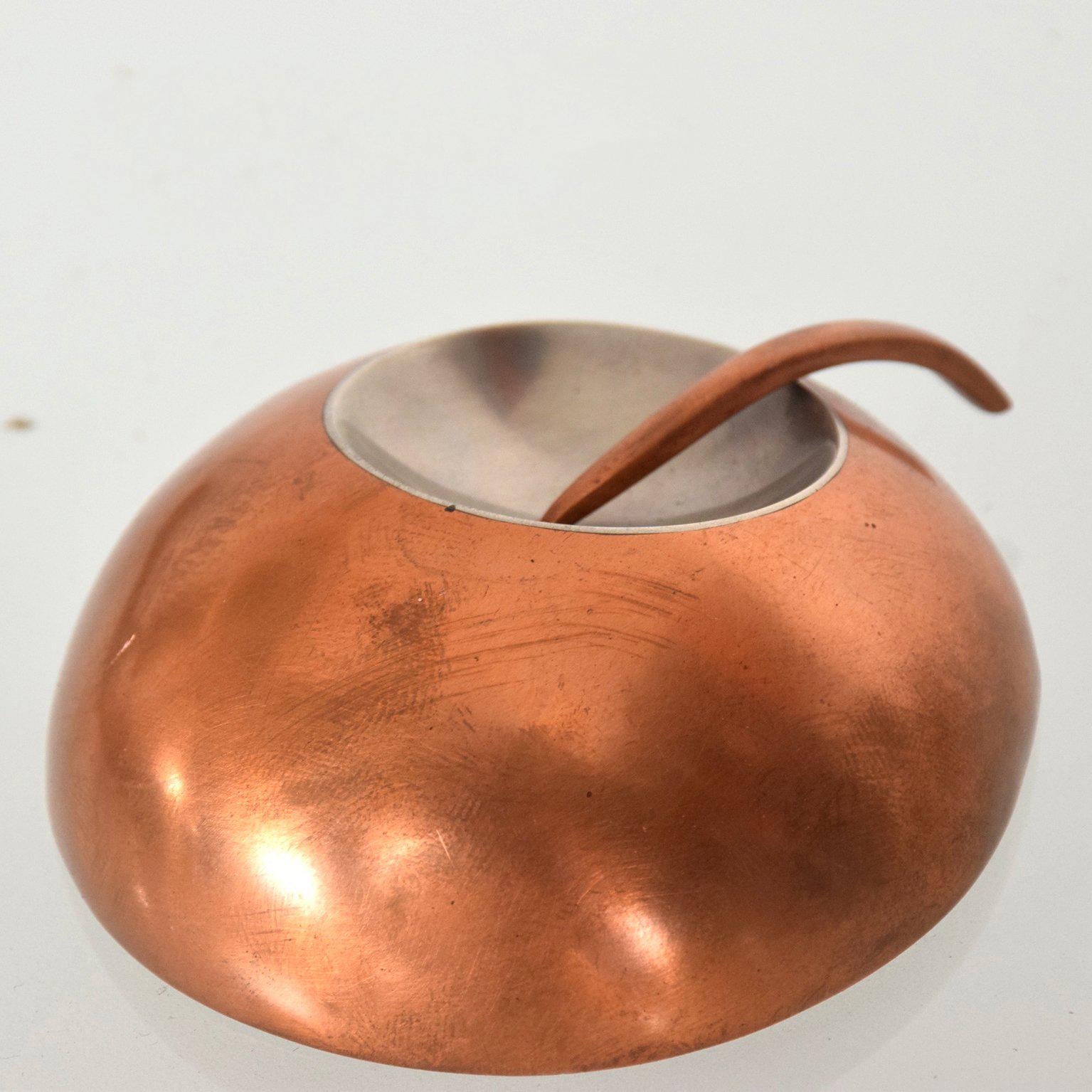 Mid-Century Modernist Copper and Stainless Pin In Good Condition In Chula Vista, CA