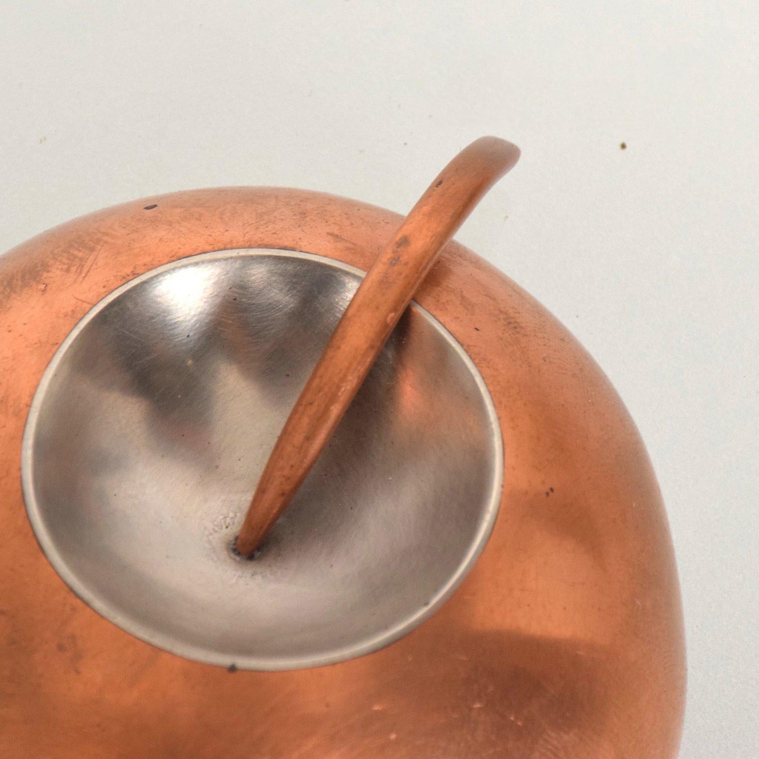 Mid-Century Modernist Copper and Stainless Pin 1