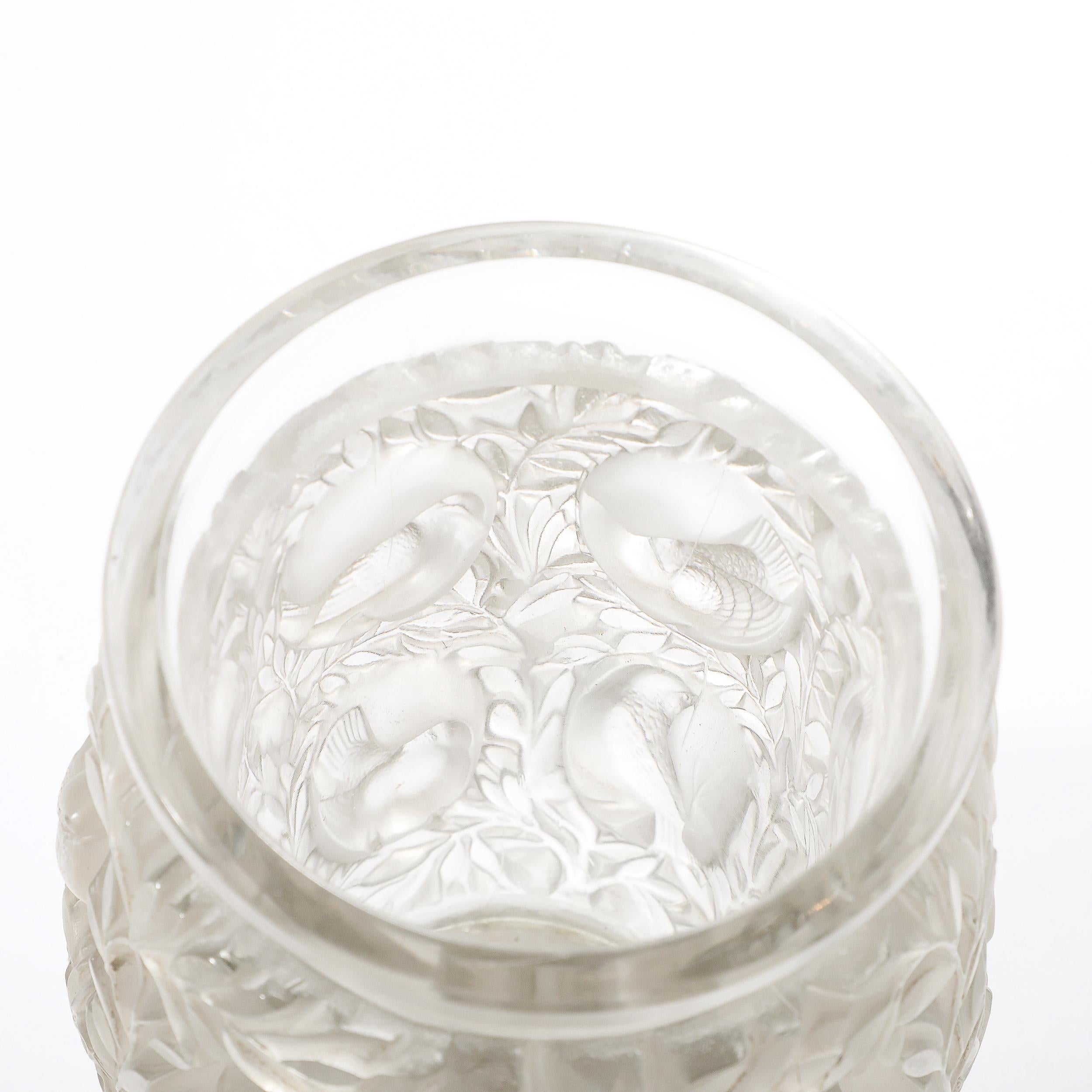 Mid-Century Modernist Crystal Bagatelle Vase signed Lalique For Sale 6