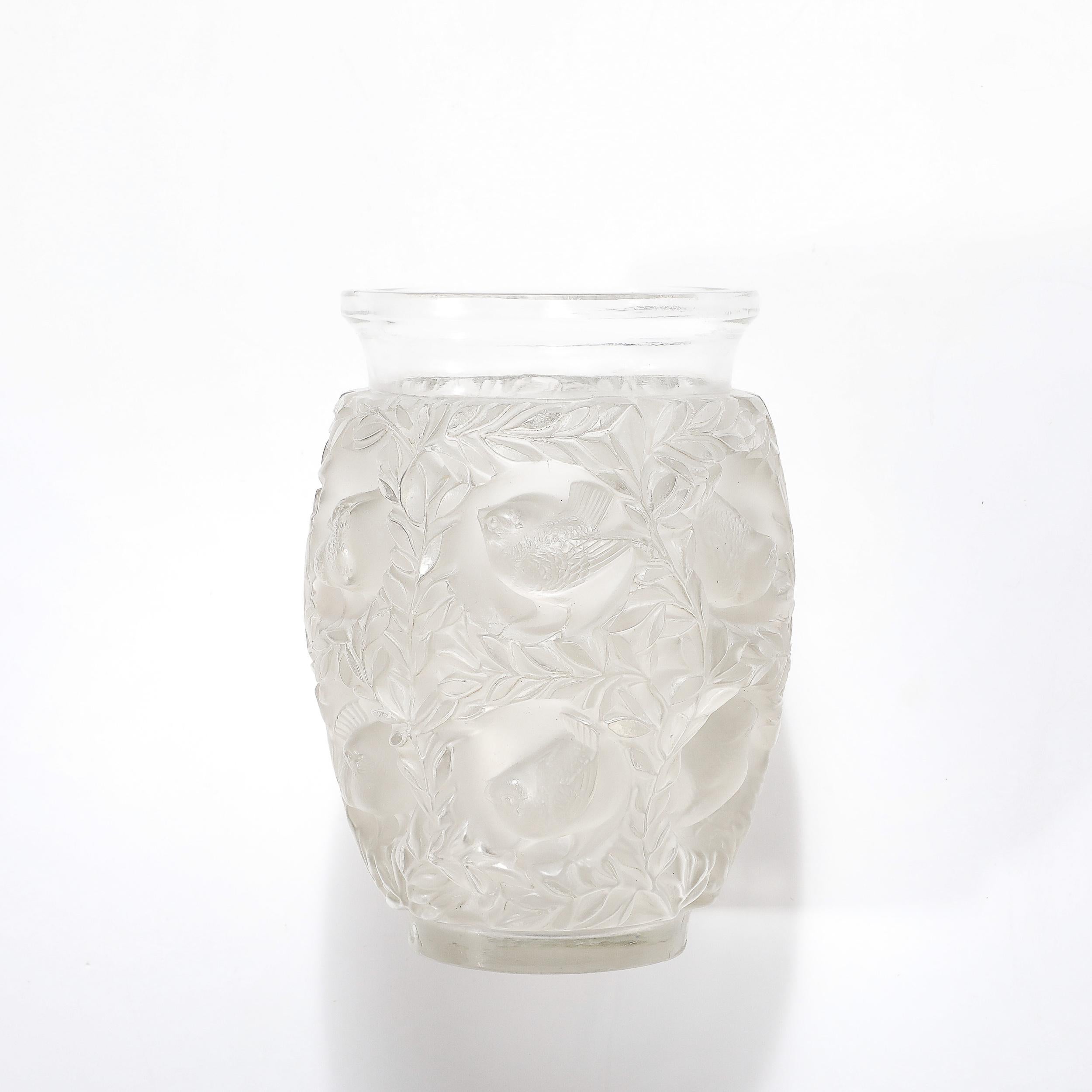 Mid-Century Modernist Crystal Bagatelle Vase signed Lalique For Sale 9