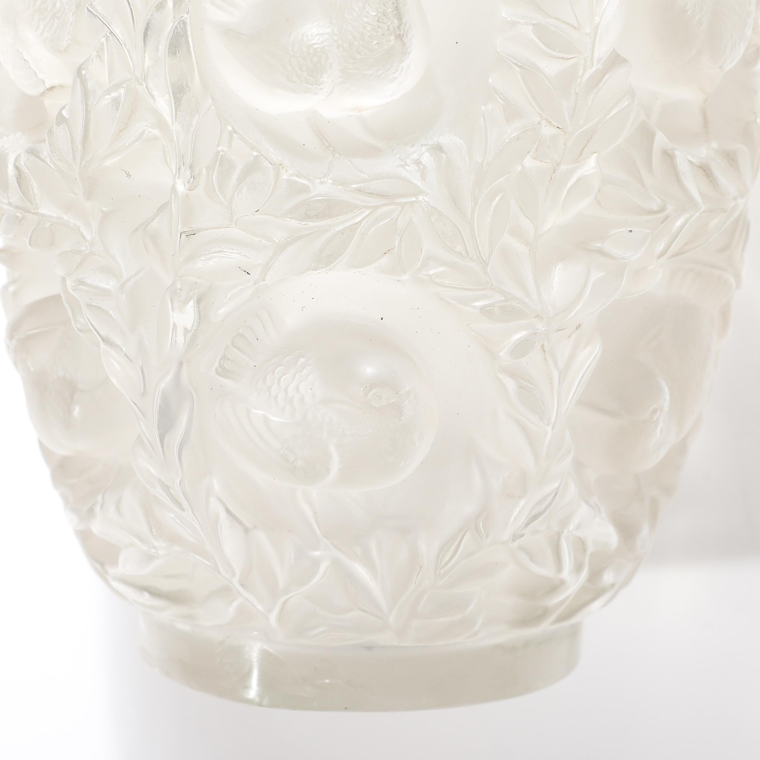 Mid-Century Modernist Crystal Bagatelle Vase signed Lalique For Sale 12