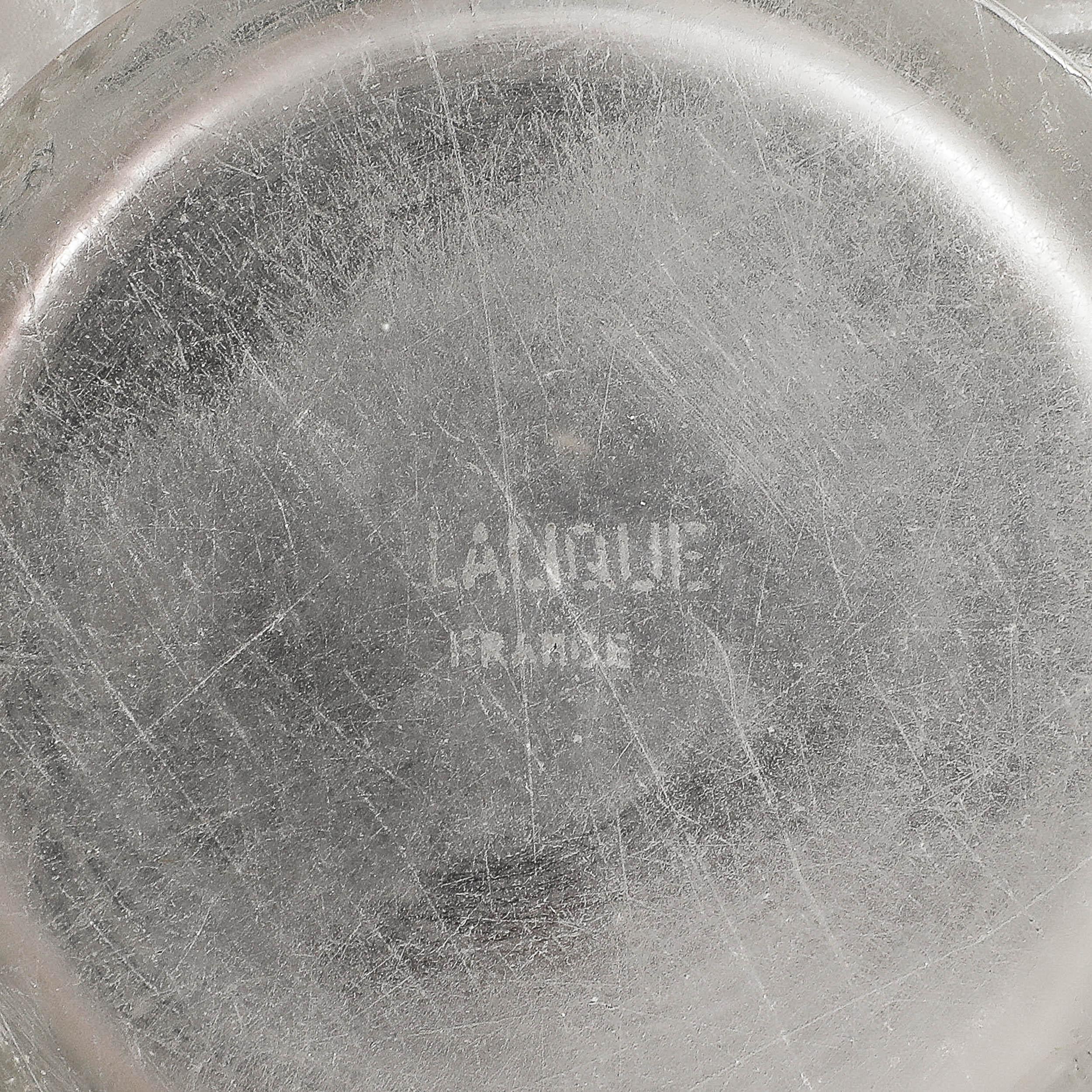 Mid-Century Modernist Crystal Bagatelle Vase signed Lalique For Sale 13