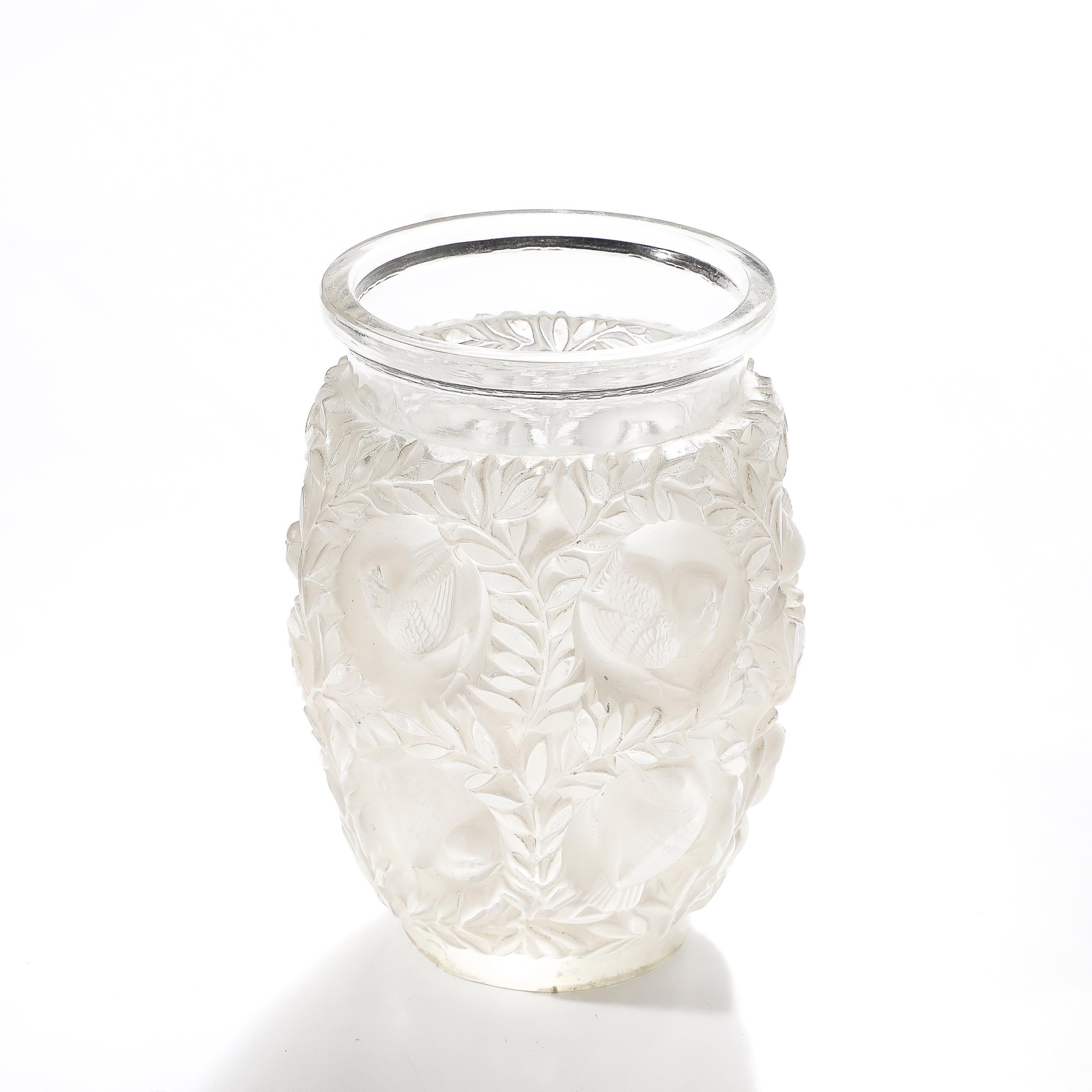 Mid-Century Modernist Crystal Bagatelle Vase signed Lalique For Sale 2