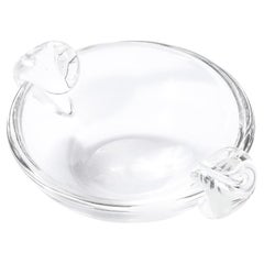 Mid-Century Modernist Crystal Dish signed Steuben Vintage Mid-Century Modernist Crystal Dish signed Steuben