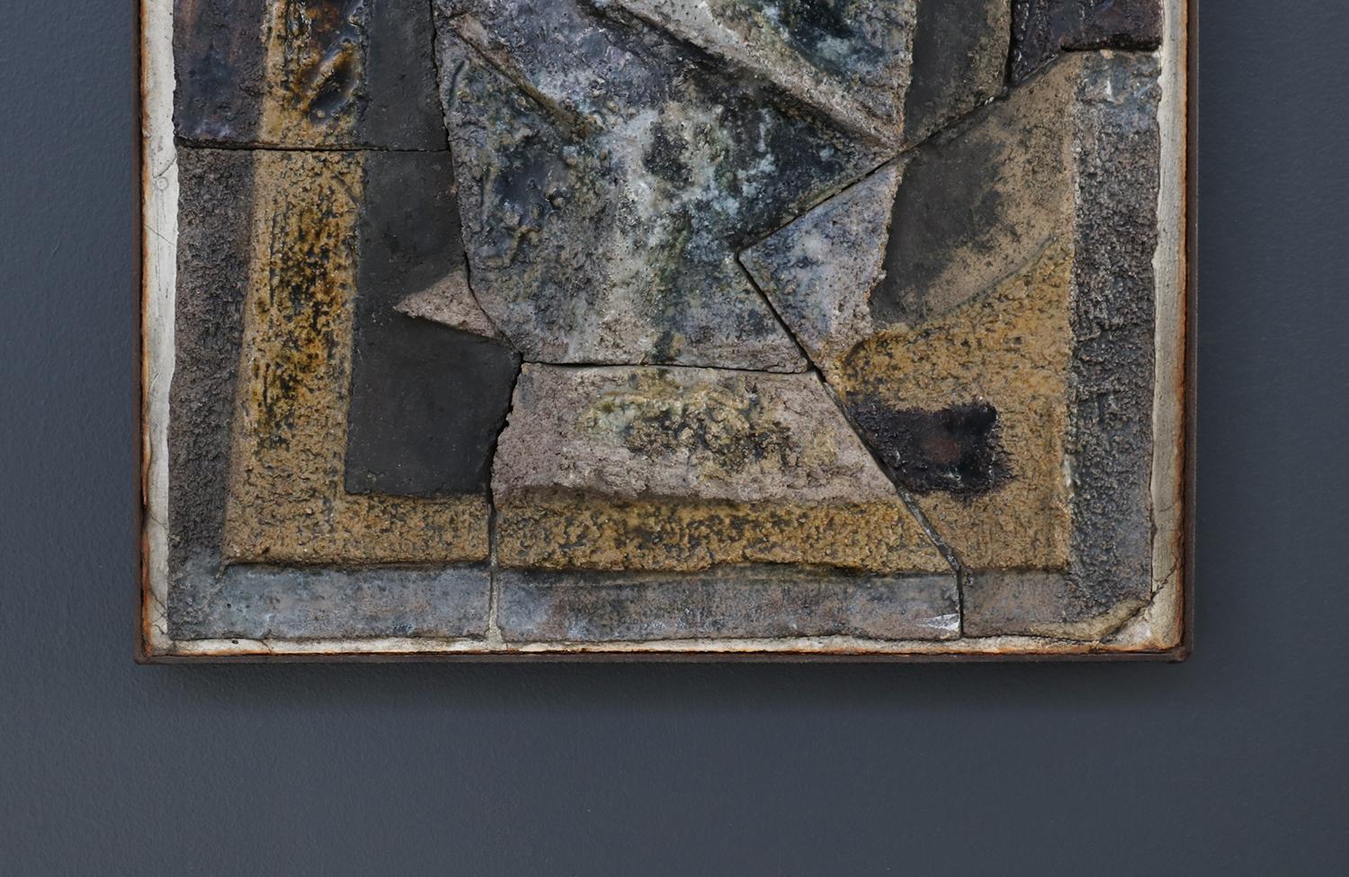 Mid-Century Modernist Cubist Concrete Wall Art For Sale 6