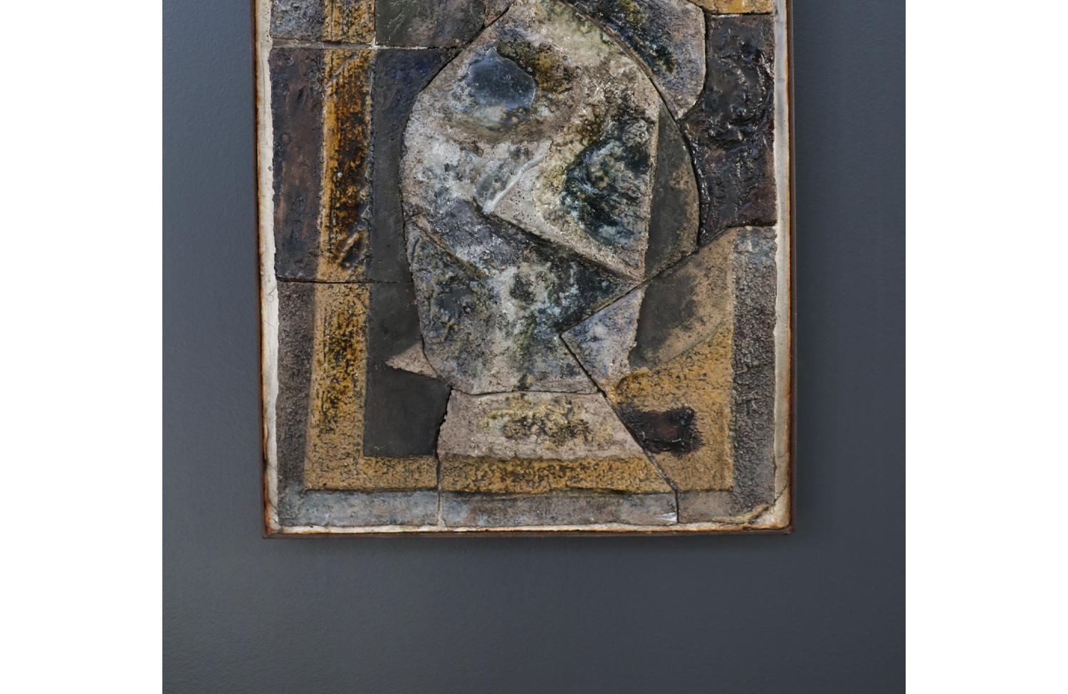 Mid-Century Modernist Cubist Concrete Wall Art For Sale 7