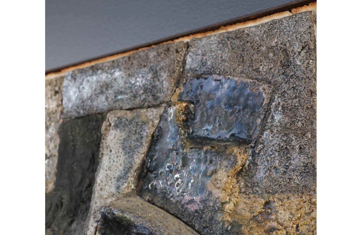 Mid-Century Modernist Cubist Concrete Wall Art For Sale 2