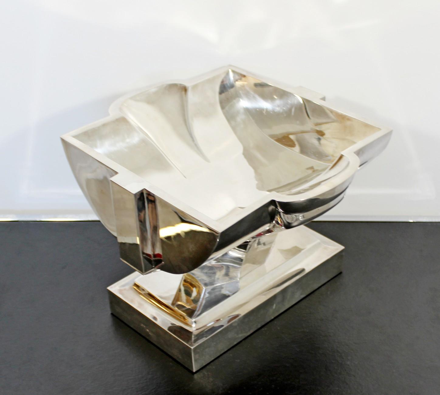 Mid Century Modernist Damian Garrido Sterling Silver Vessel Bowl Table Sculpture 2