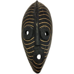 Mid-Century Modernist Decorative African Hanging Mask Sculpture Ghana