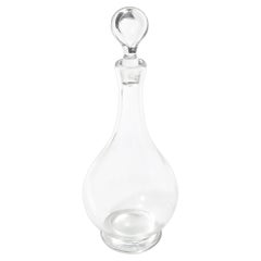 Mid-Century Modernist Drop Form Kristall Dekanter unterzeichnet Baccarat