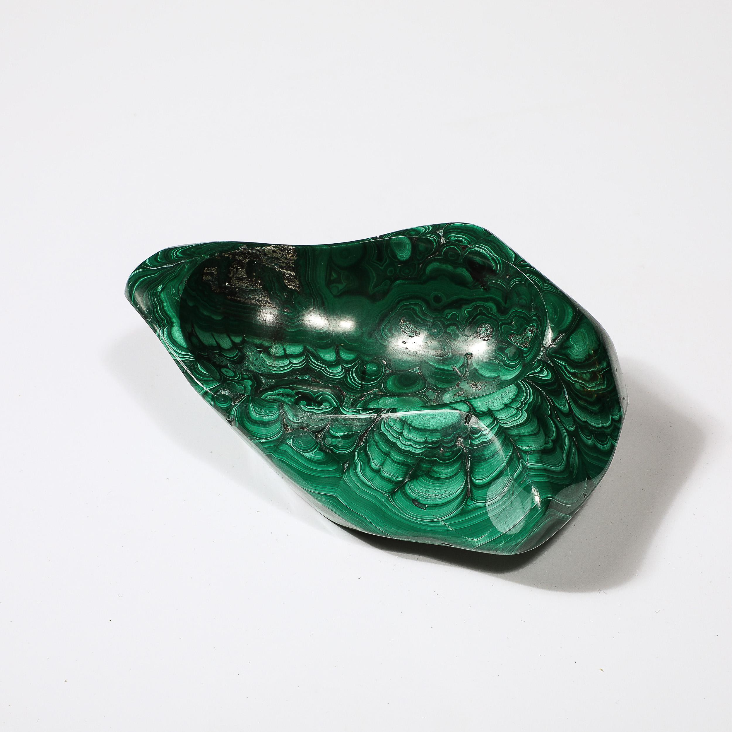 Mid-Century Modernist Elongated Malachite Bowl/Ashtray 5