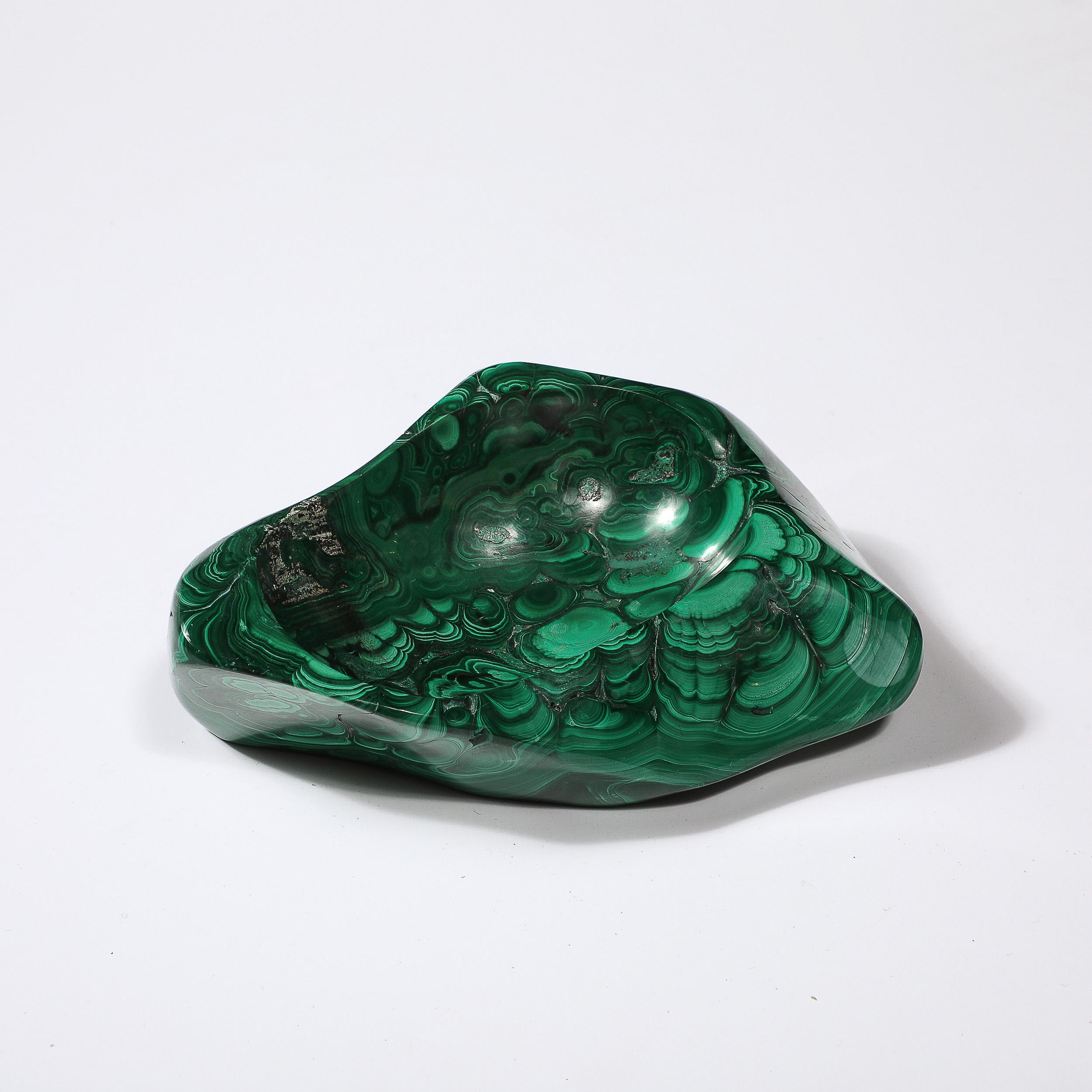 Mid-Century Modernist Elongated Malachite Bowl/Ashtray 6