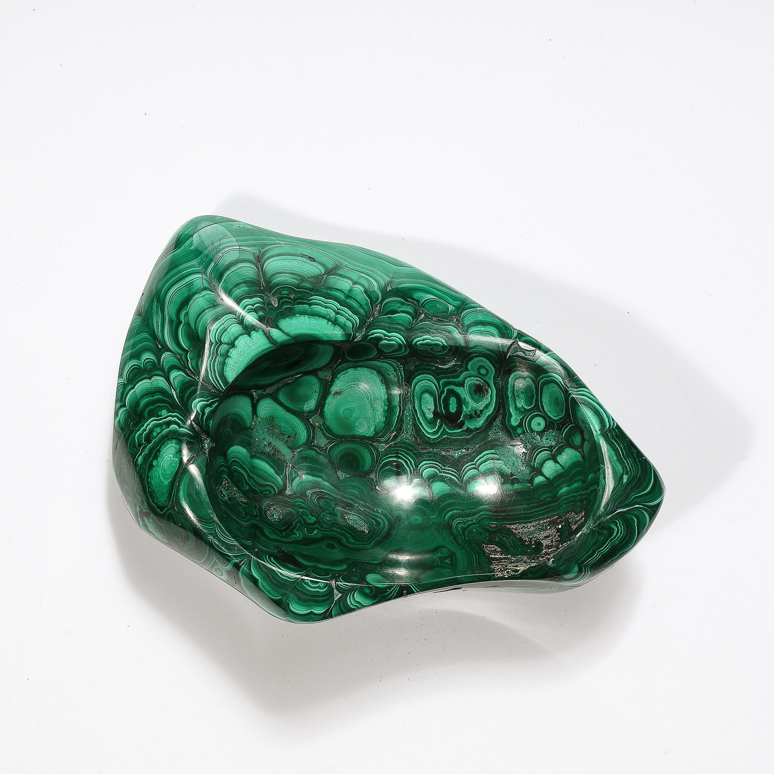 Mid-Century Modernist Elongated Malachite Bowl/Ashtray 7