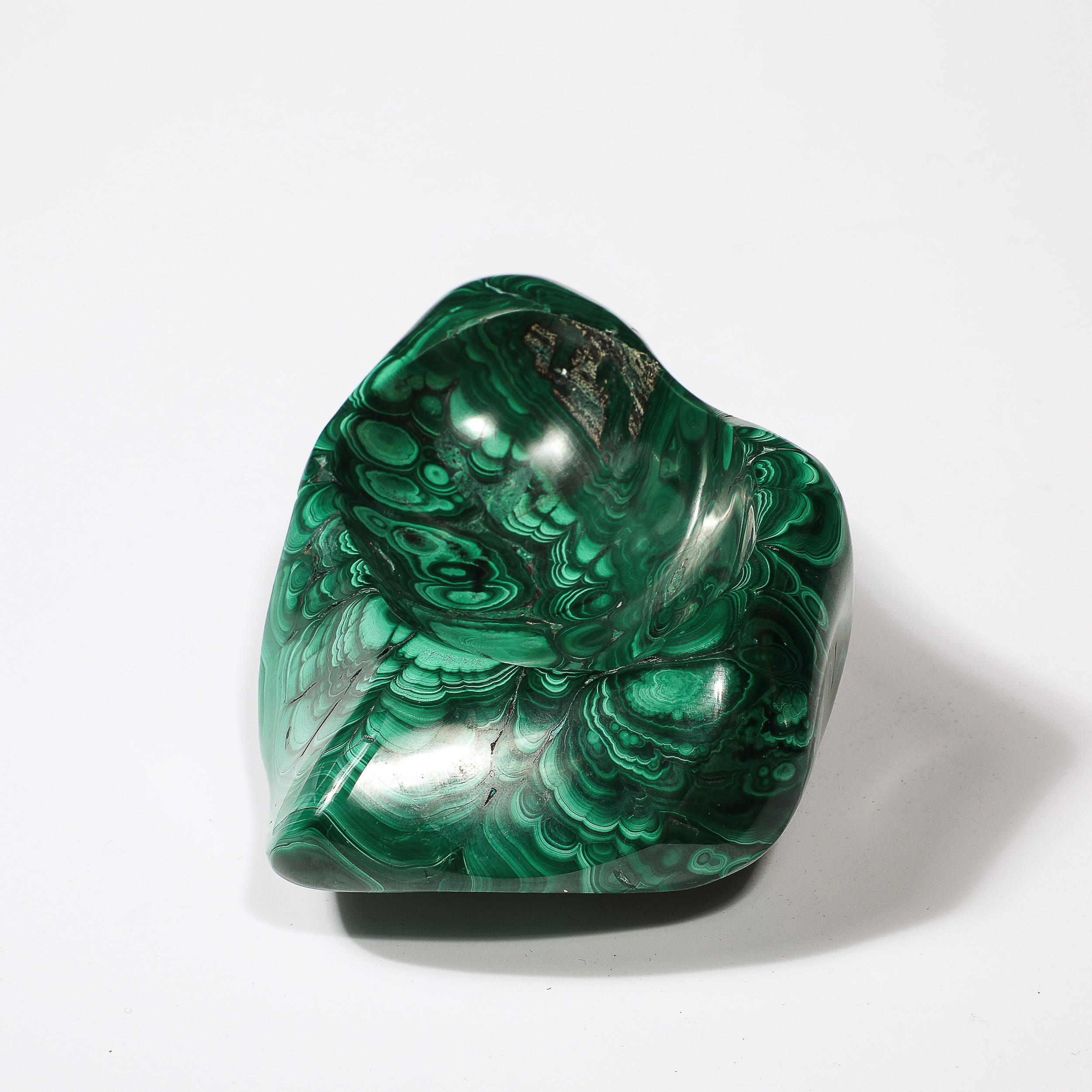 Mid-Century Modernist Elongated Malachite Bowl/Ashtray 3