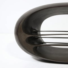 Escultura de madera orgánica modernista de mediados de siglo "Equinoccio" firmada por Carol Setterlund