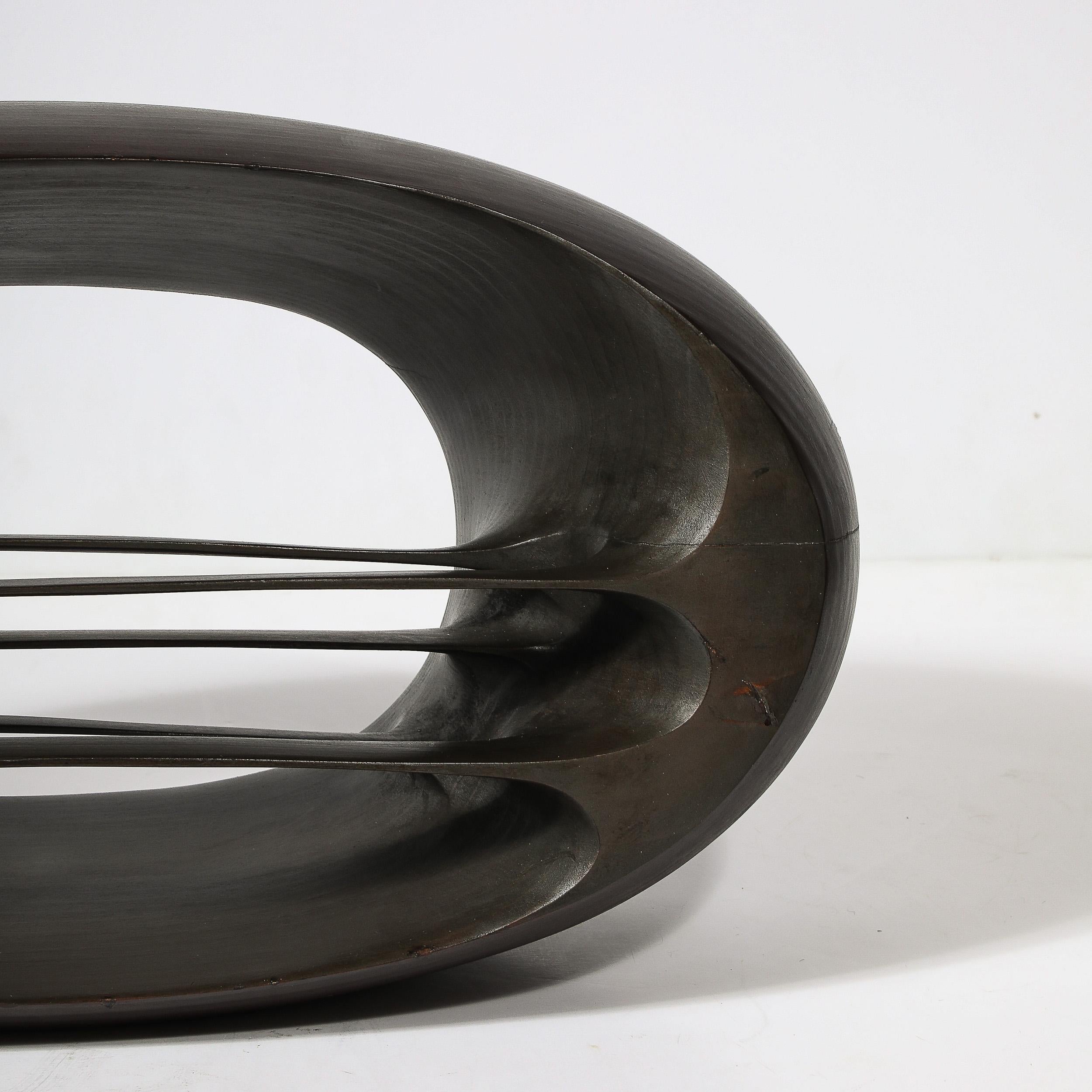 Mid-Century moderno Scultura in legno organico 