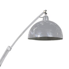 Mid-Century Modernist Extendable Arching Floor Lamp in Polished Chrome