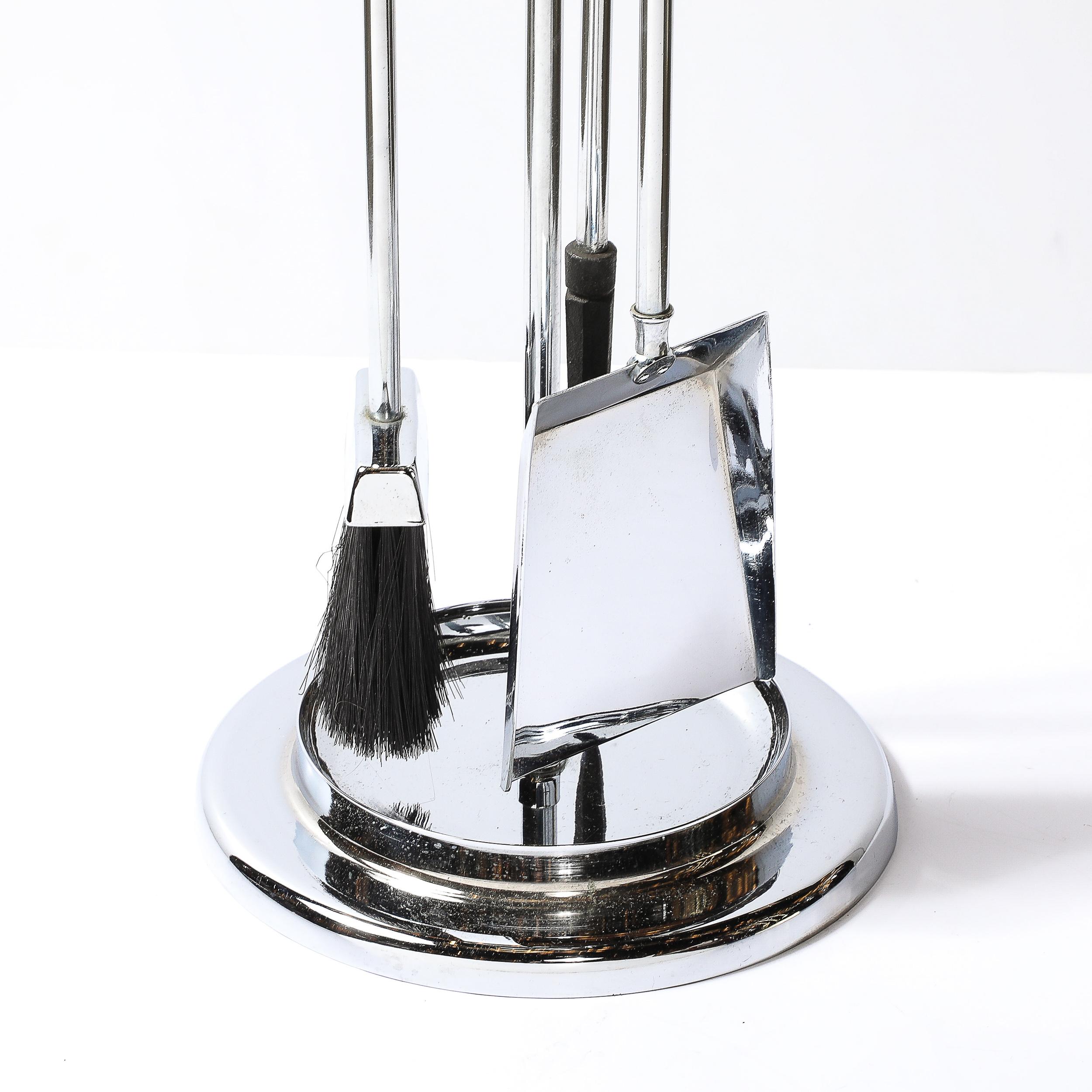 Américain Ensemble d'outils de feu en Lucite et Chrome, moderniste du milieu du siècle en vente