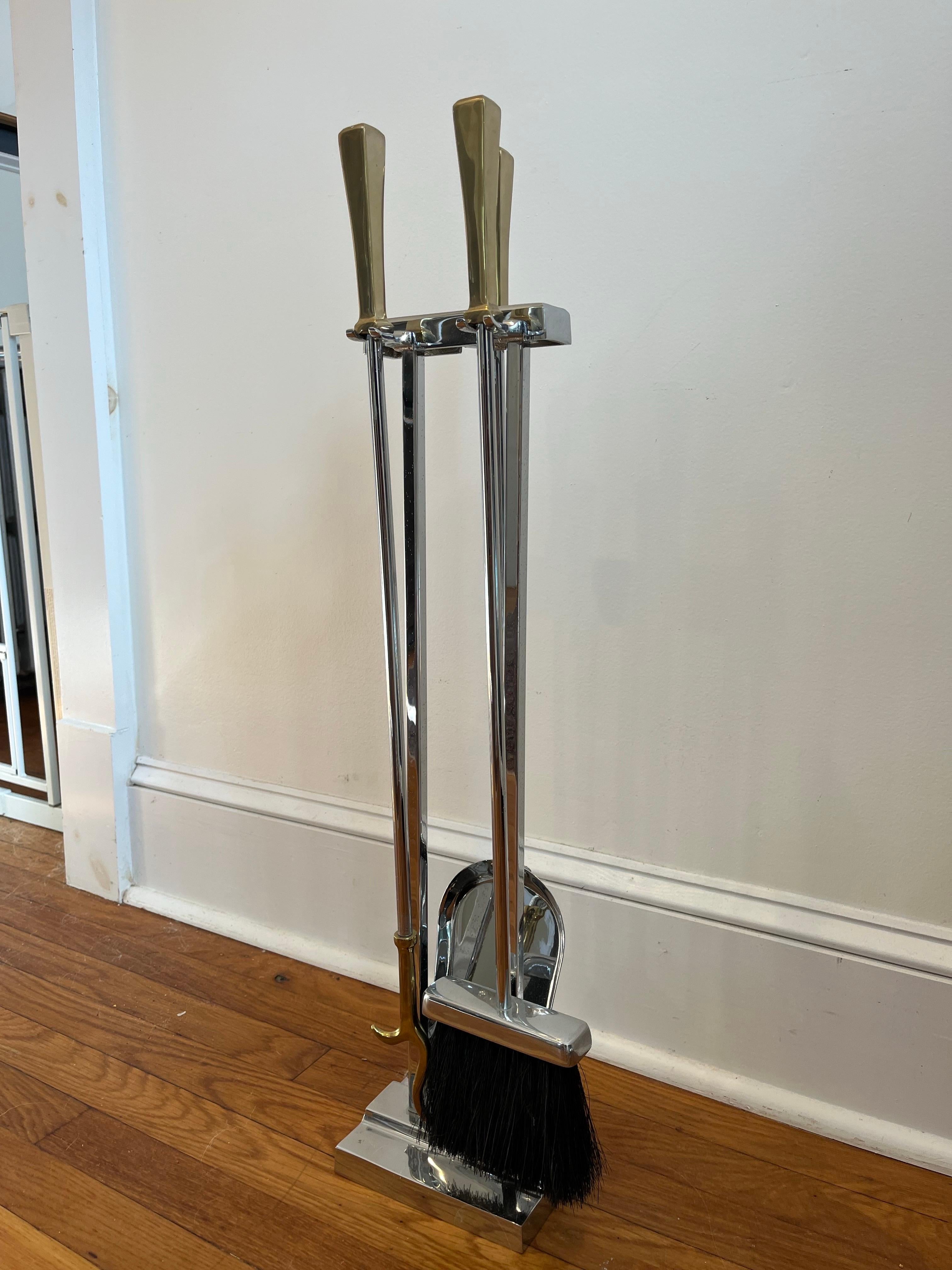 American Mid Century Modernist Fireplace Tools For Sale