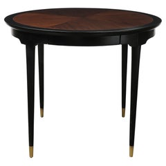 Mesa de Juego Modernista de Mediados de Siglo en Nogal Combinado con Detalles Ebonizados